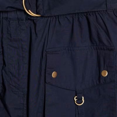 Navy Sleeveless Utility Playsuit