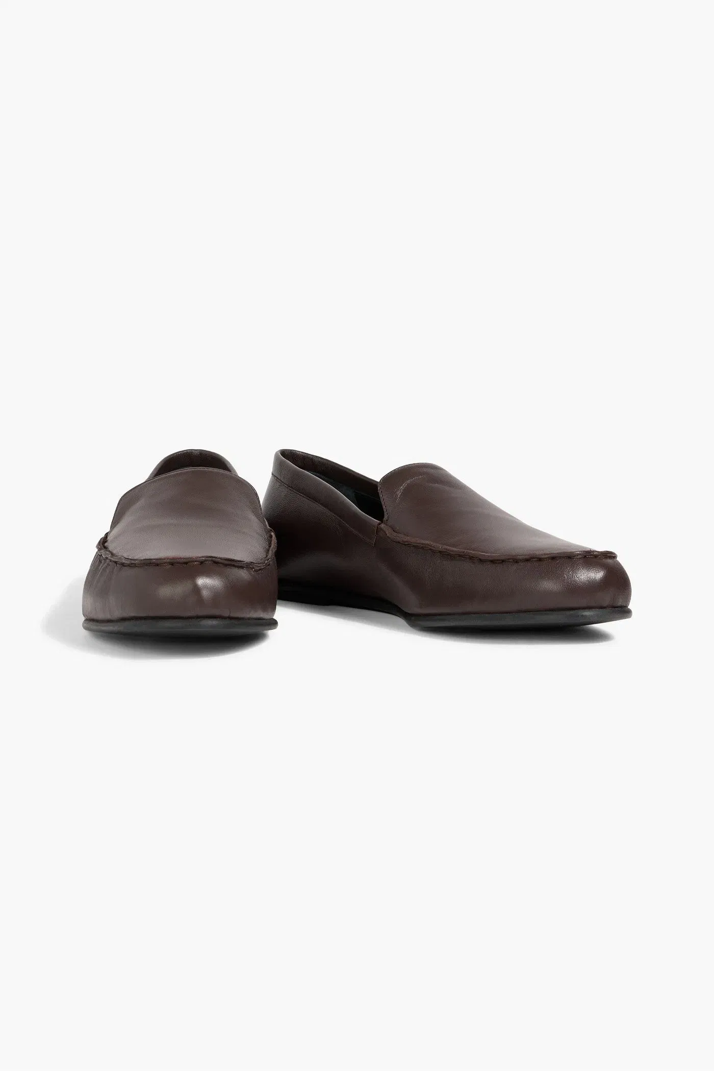 Loulou De Saison Boros Leather Loafers Chocolate Women's