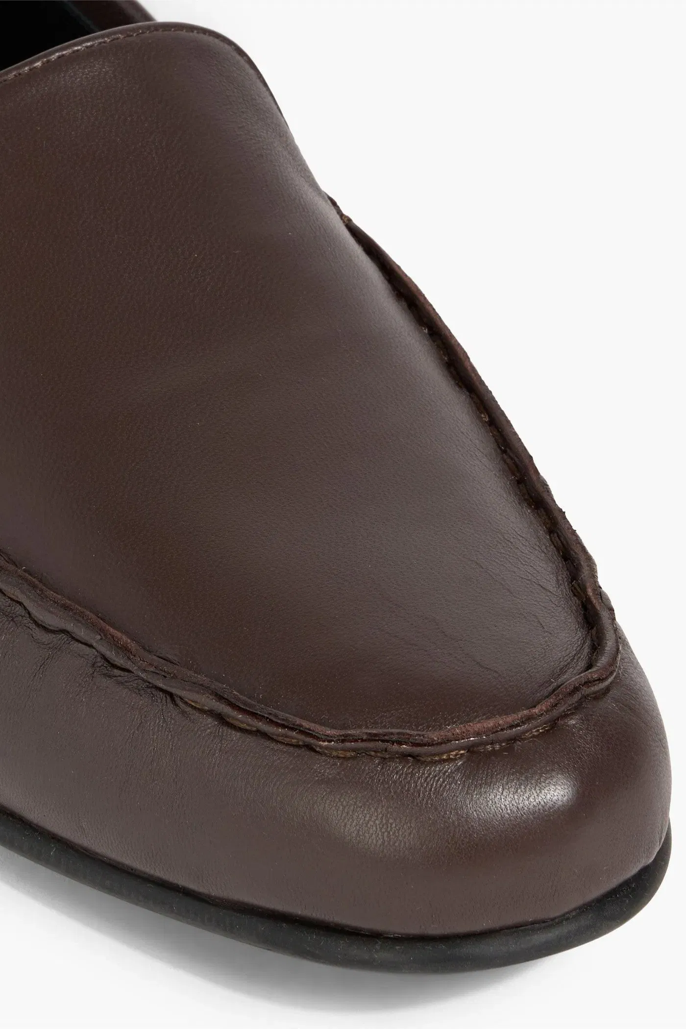 Loulou De Saison Boros Leather Loafers Chocolate Women's