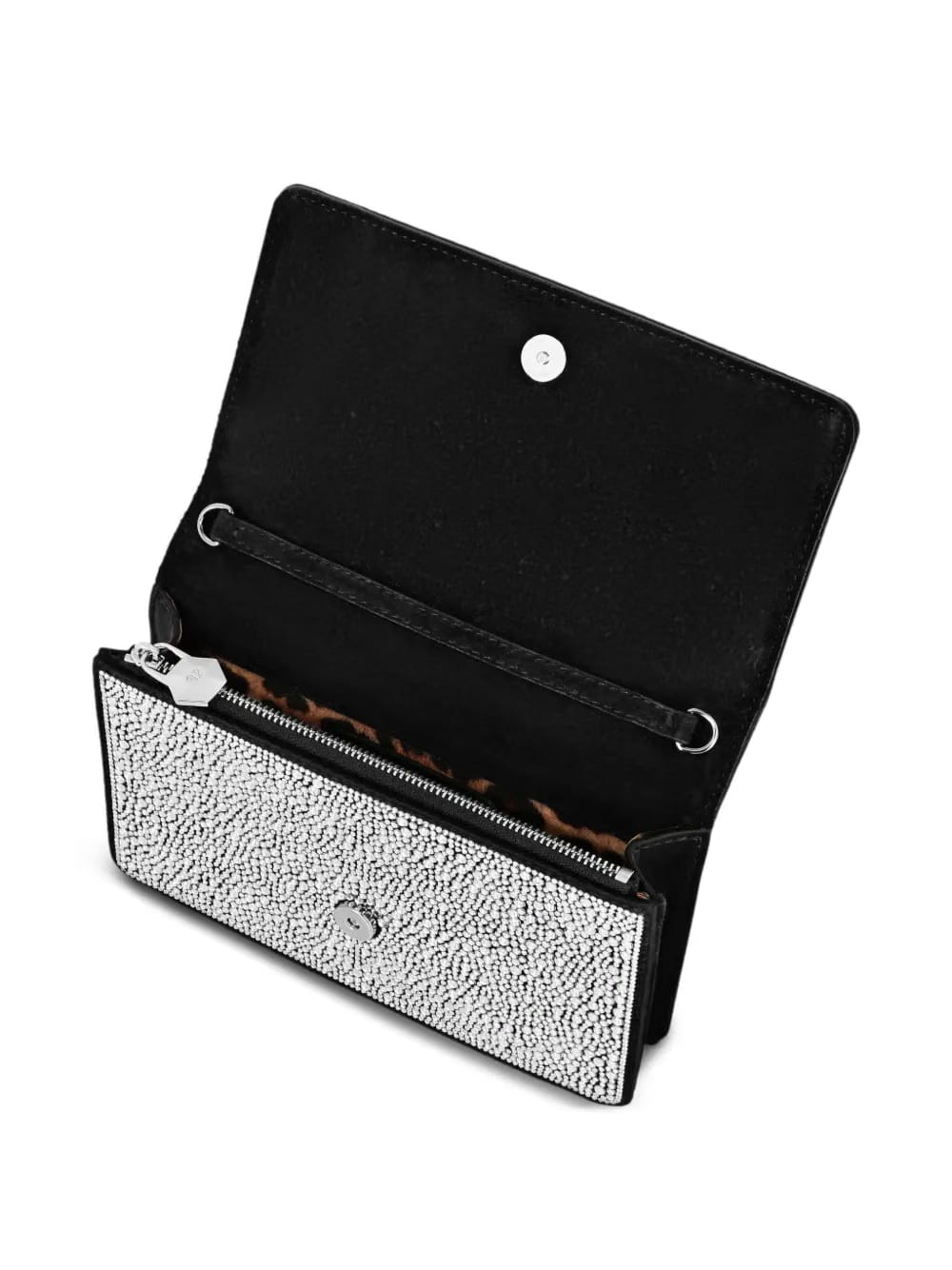 crystal-embellished crossbody bag