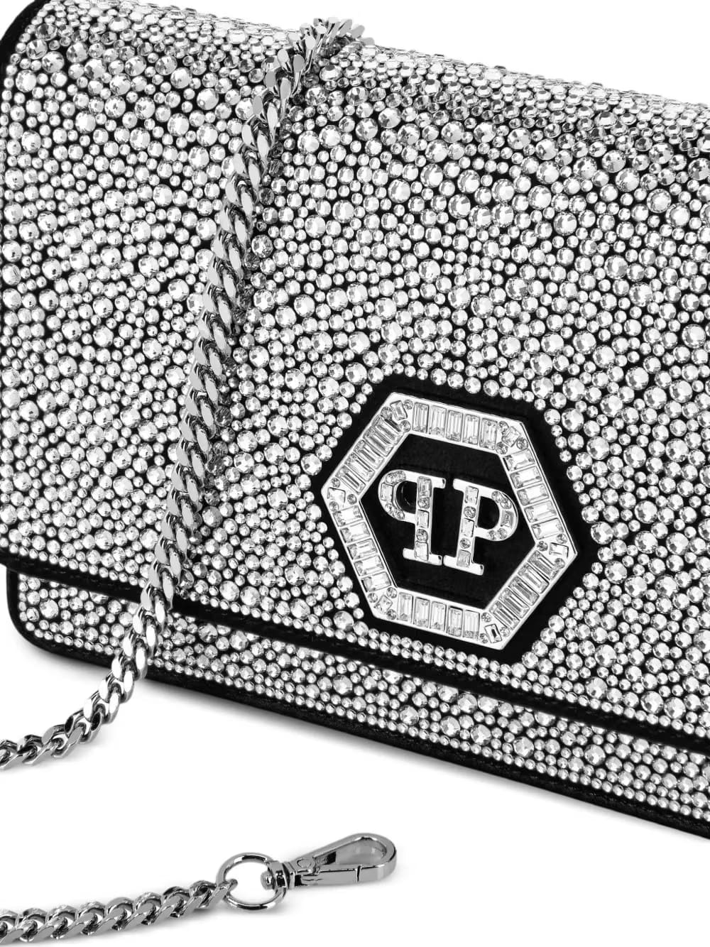 crystal-embellished crossbody bag