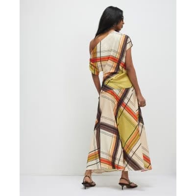 Green Check Maxi Skirt