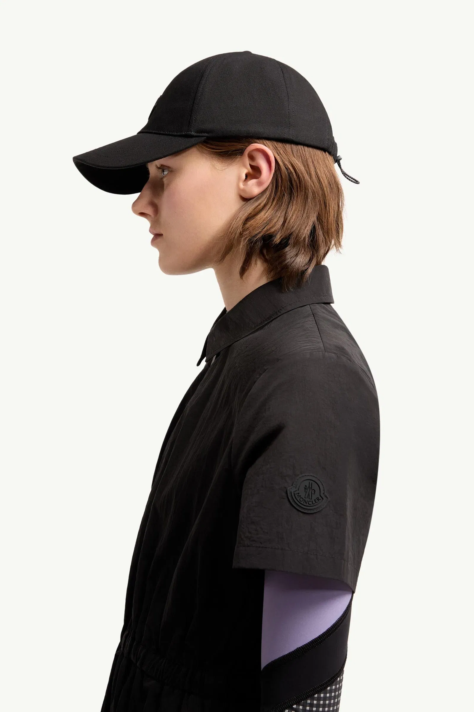 Moncler Pleated Mid-Length Shirt Dress Black Black