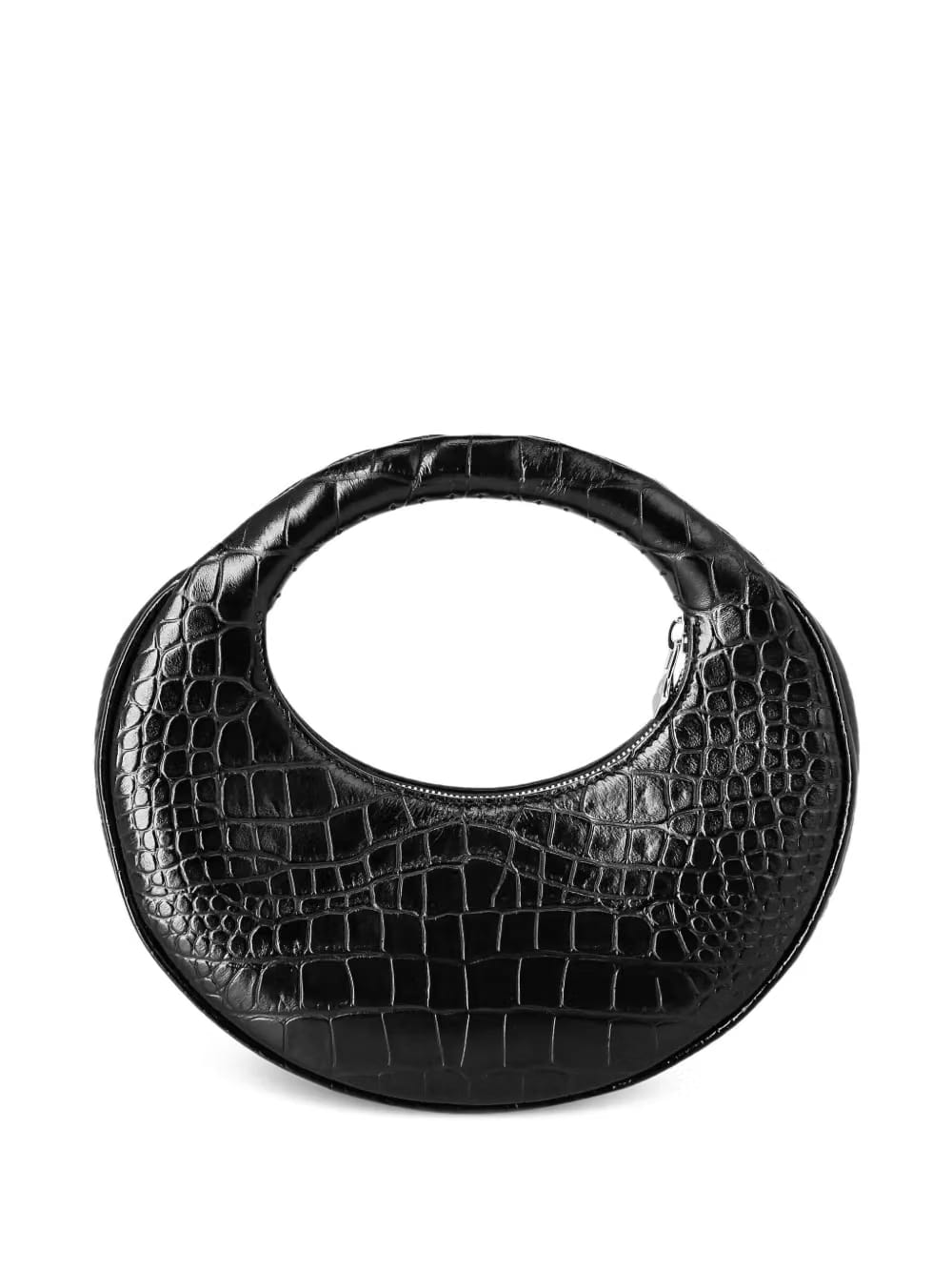 medium Moon crocodile-print clutch bag