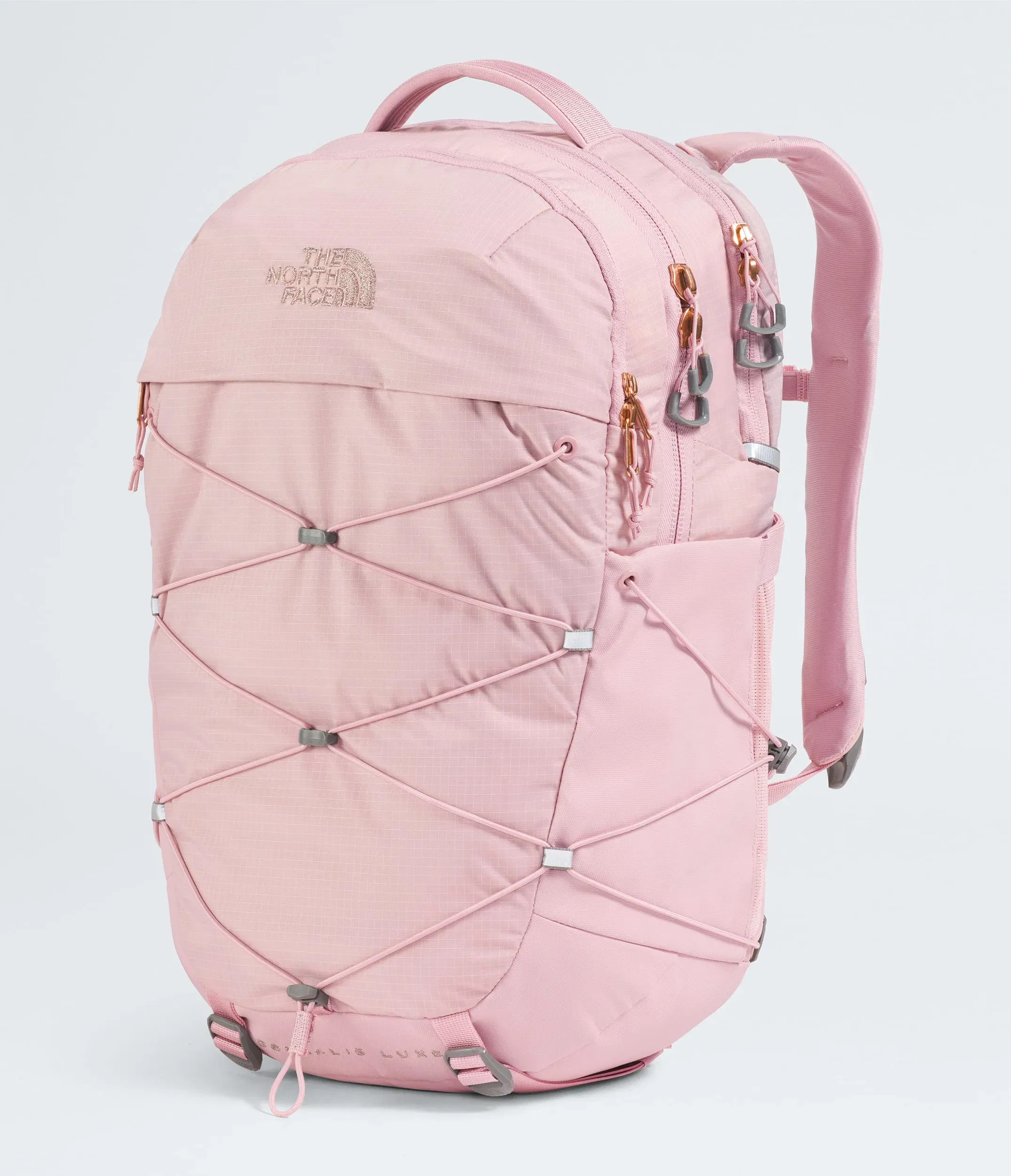 The North Face Women’s Borealis Luxe Backpack Metal Pink-Burnt Coral Metallic