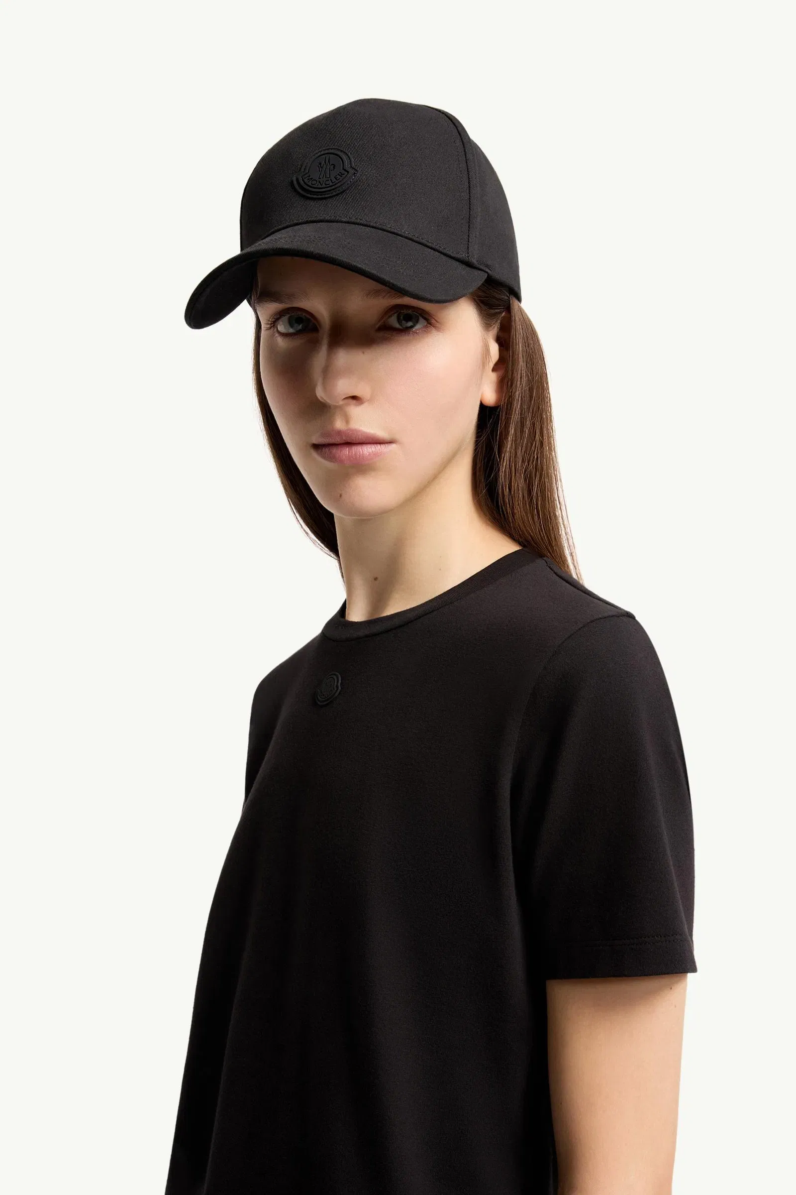 Moncler Logo Cotton Jersey T-Shirt Black Black