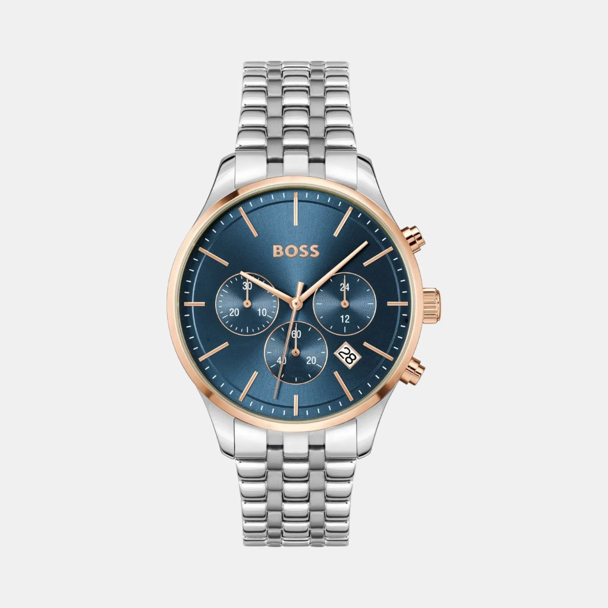 Boss Avery Men Quartz Blue Dial Chronograph Stainless Steel Watch 1514158