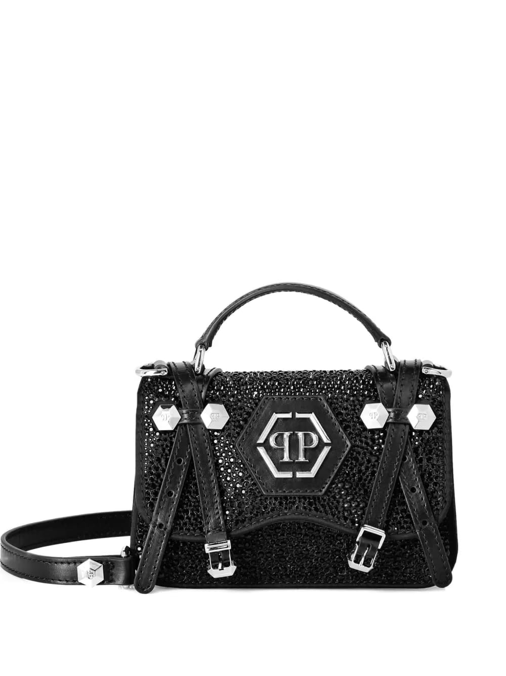 small Hexagon rhinestone-embellished clutch bag
