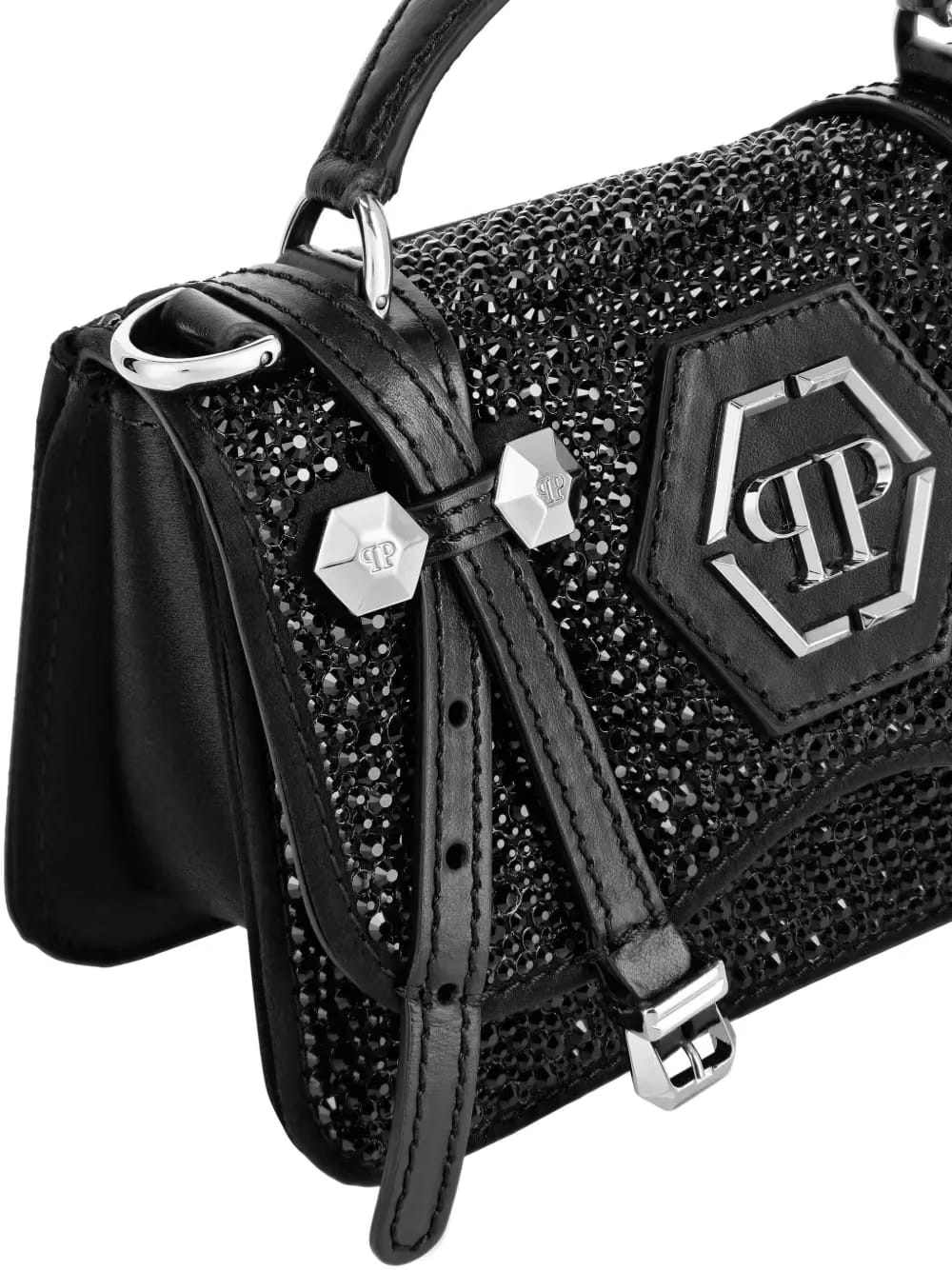 small Hexagon rhinestone-embellished clutch bag