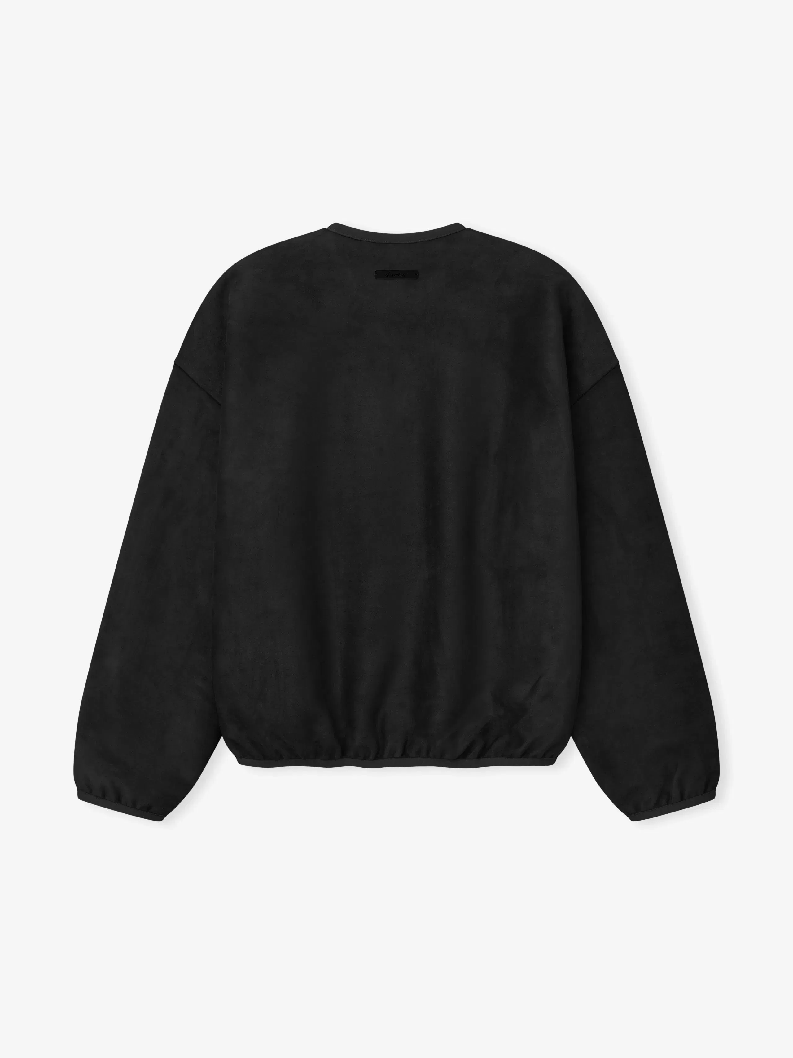 Essentials Suede Fleece Signature Modern Crewneck Sweatshirt Vintage Black