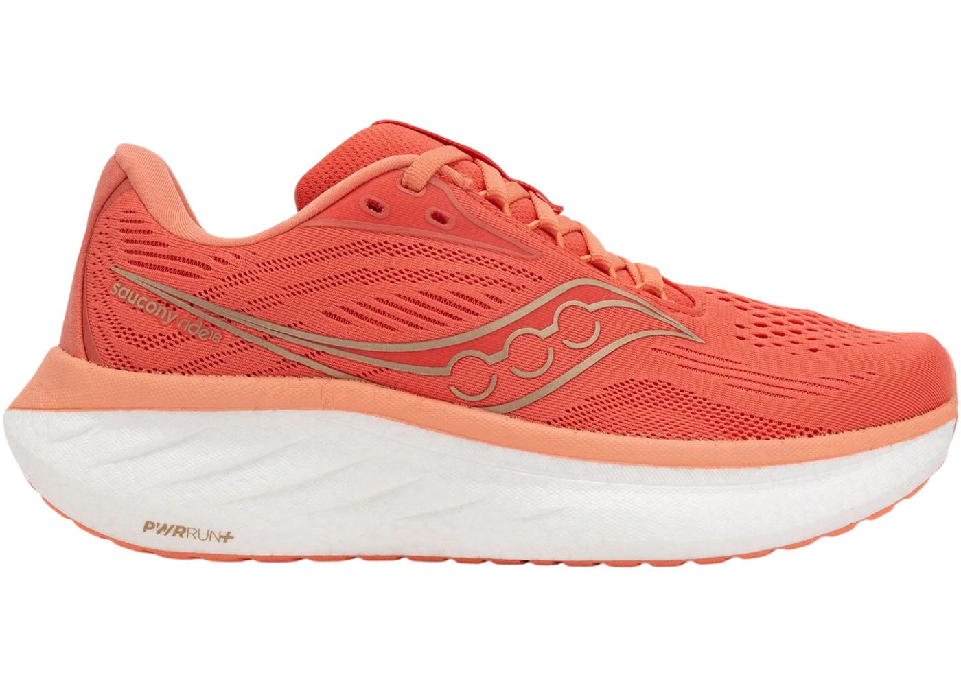 Saucony Ride 18 Coral Salmon Womens