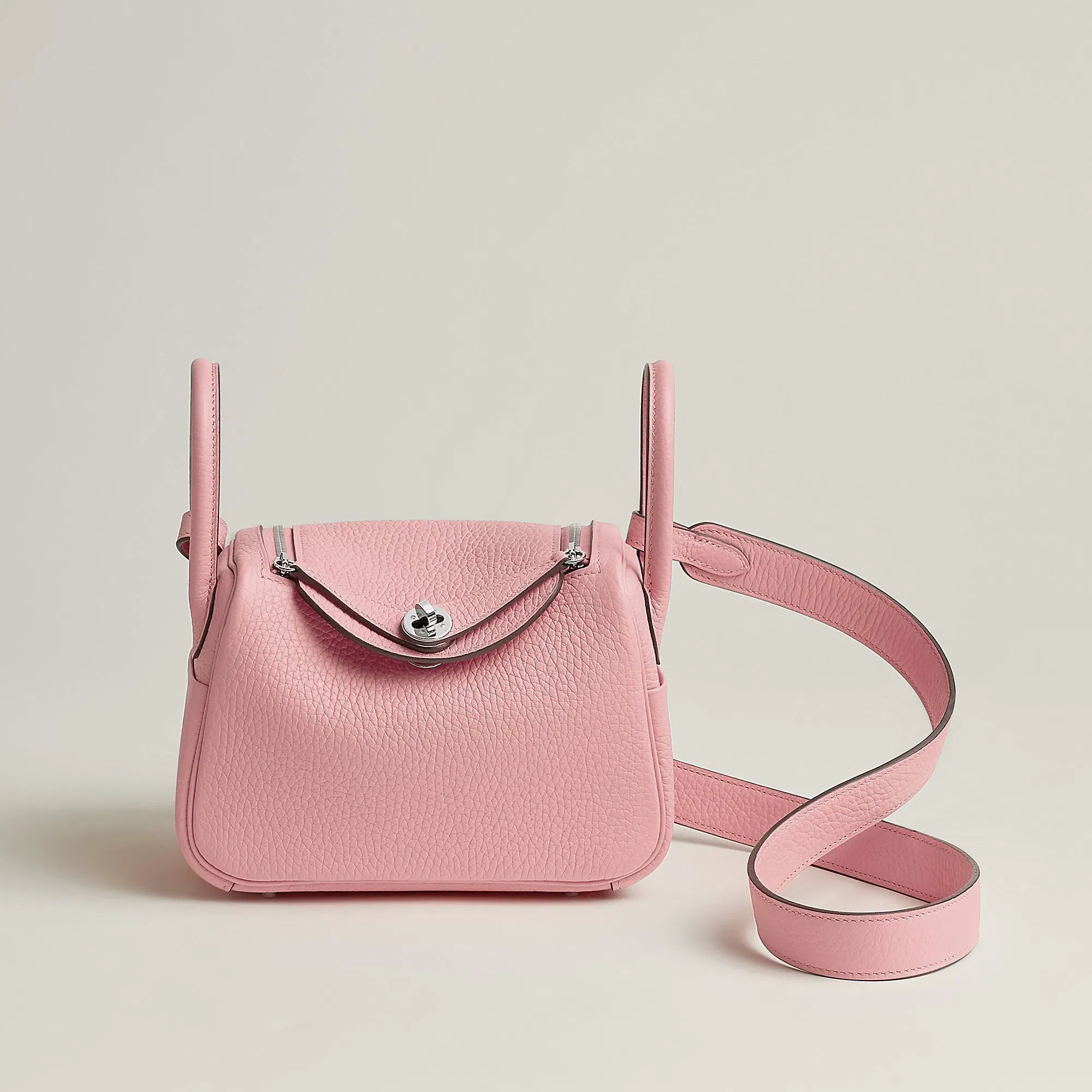 Hermes Lindy Ii Mini Bag Rose Sakura