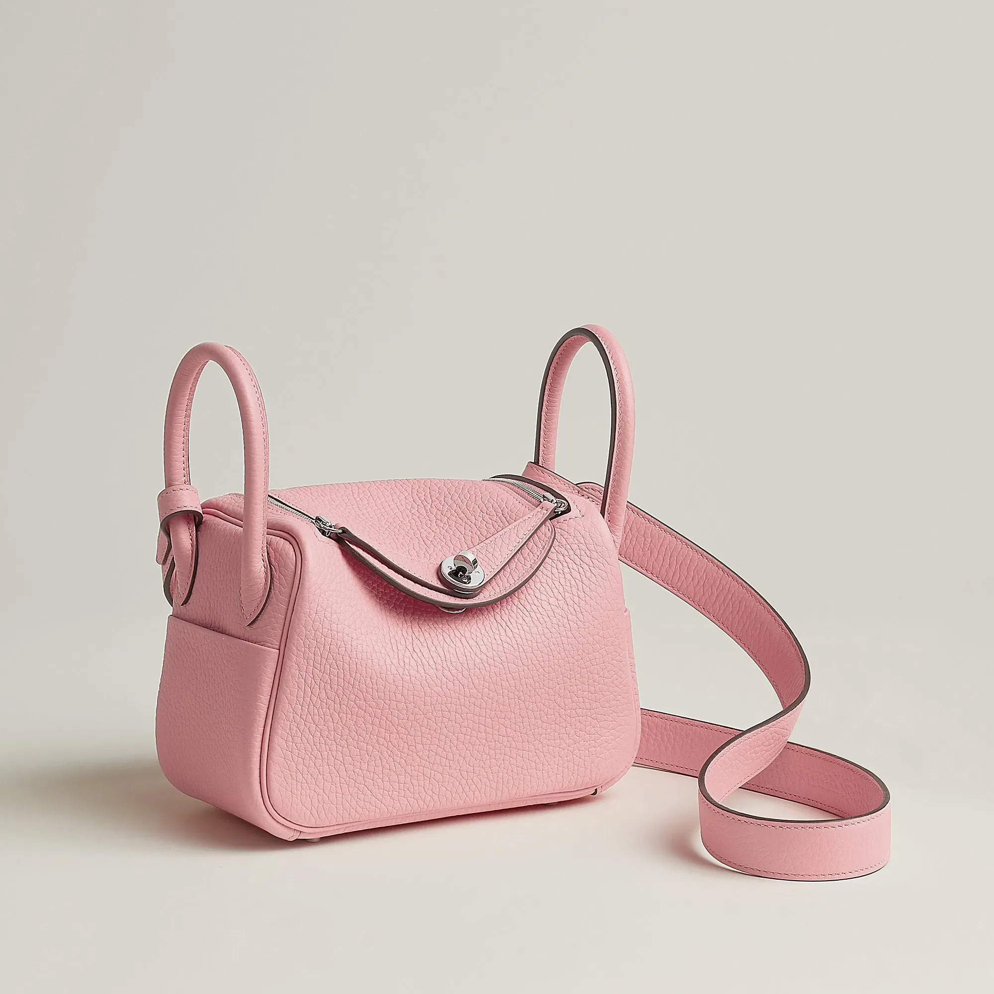Hermes Lindy Ii Mini Bag Rose Sakura