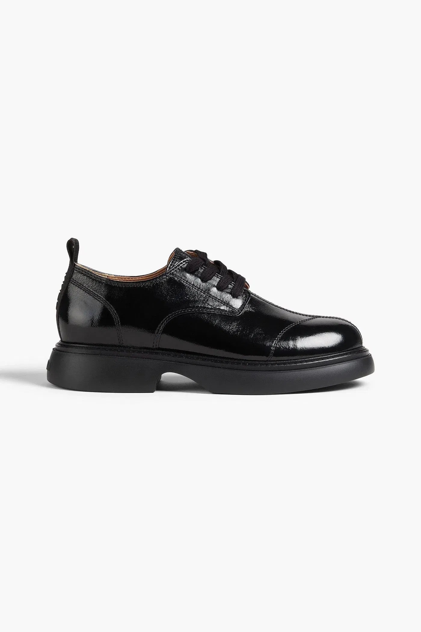 Ganni Glossed Brogues Black Women's