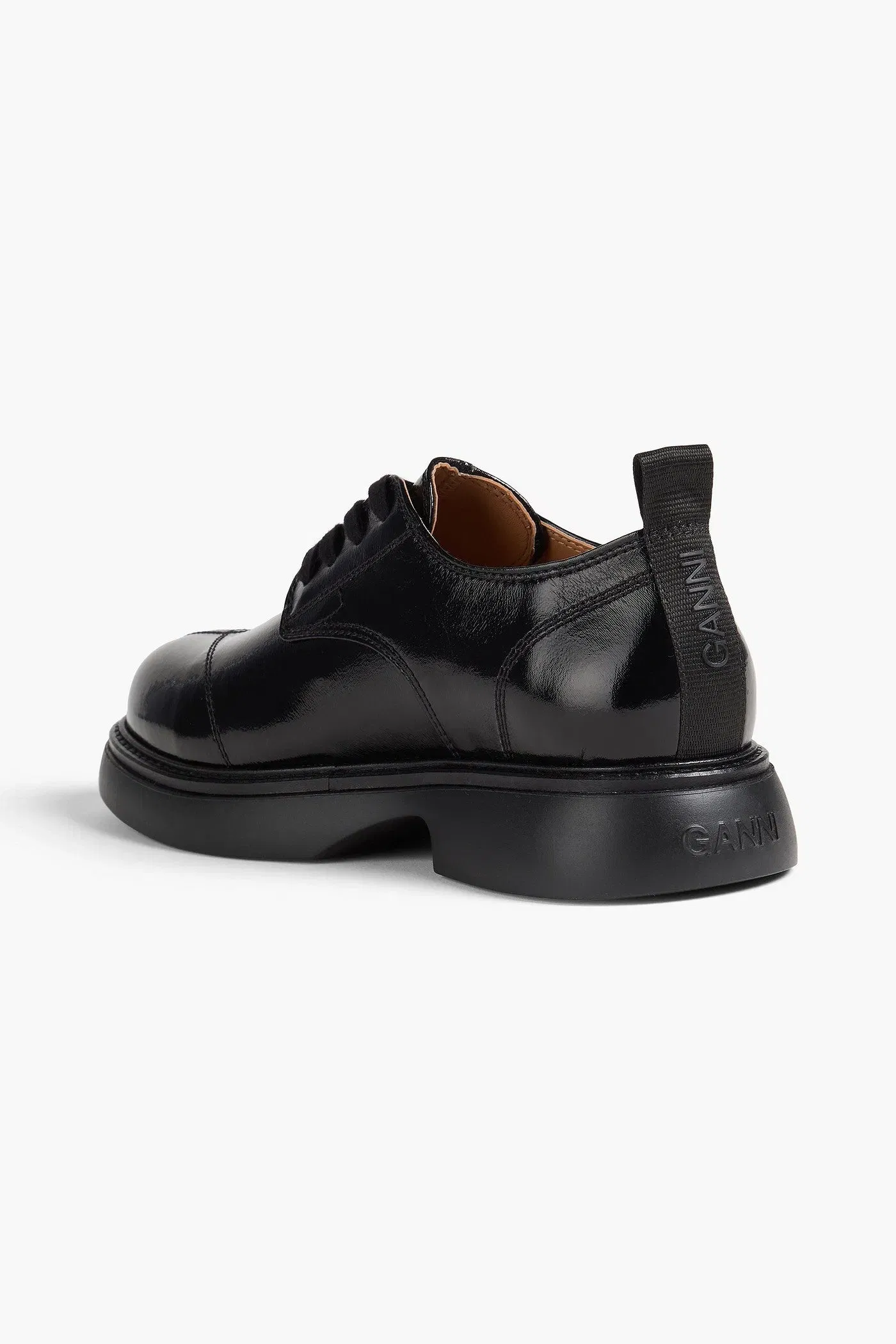 Ganni Glossed Brogues Black Women's