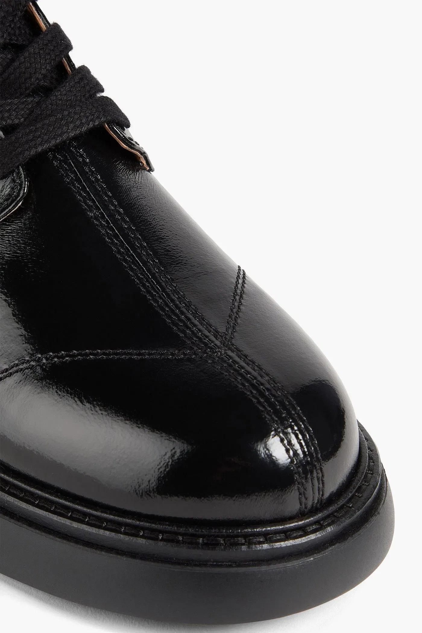 Ganni Glossed Brogues Black Women's