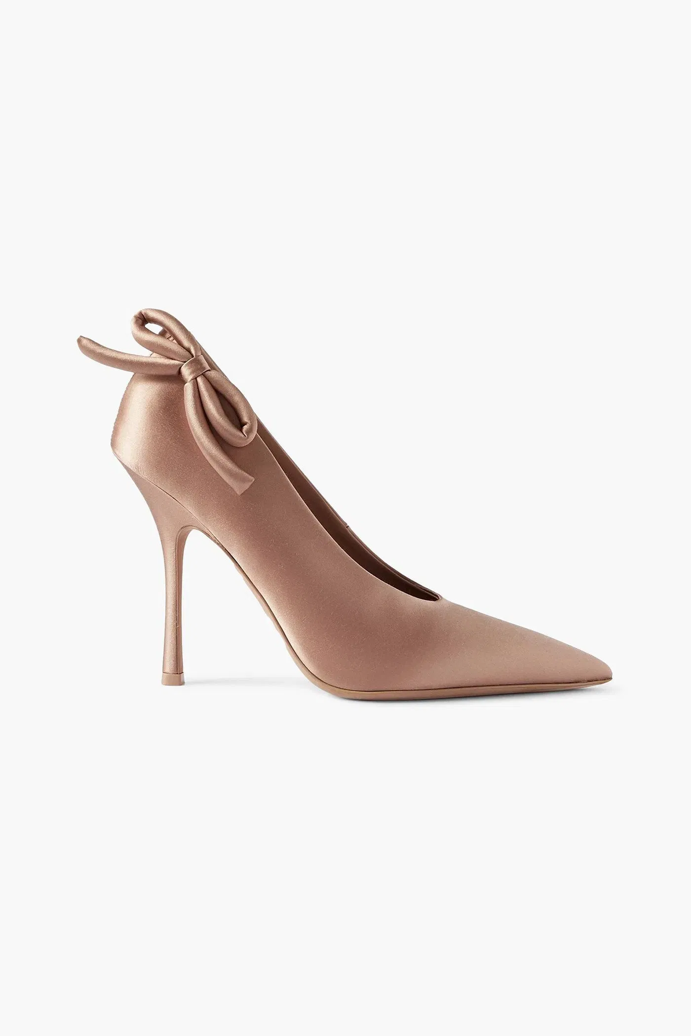 Valentino Garavani Nite-Out 110 Bow-Detailed Cutout Satin Pumps Blush Women's