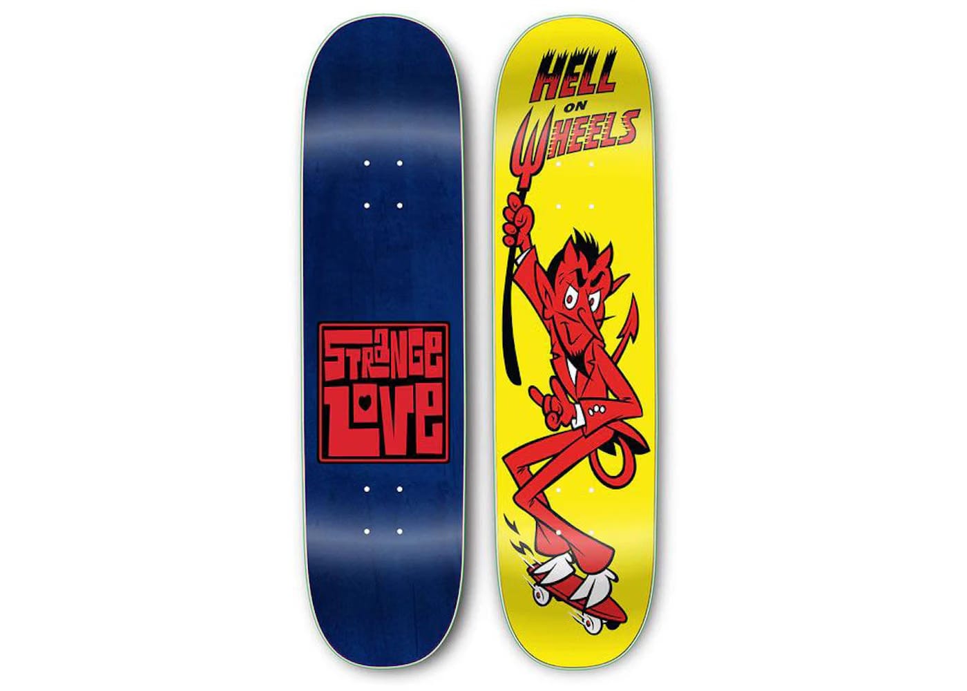 Strangelove Hell On Wheels 8.125 Skateboard Deck Yellow