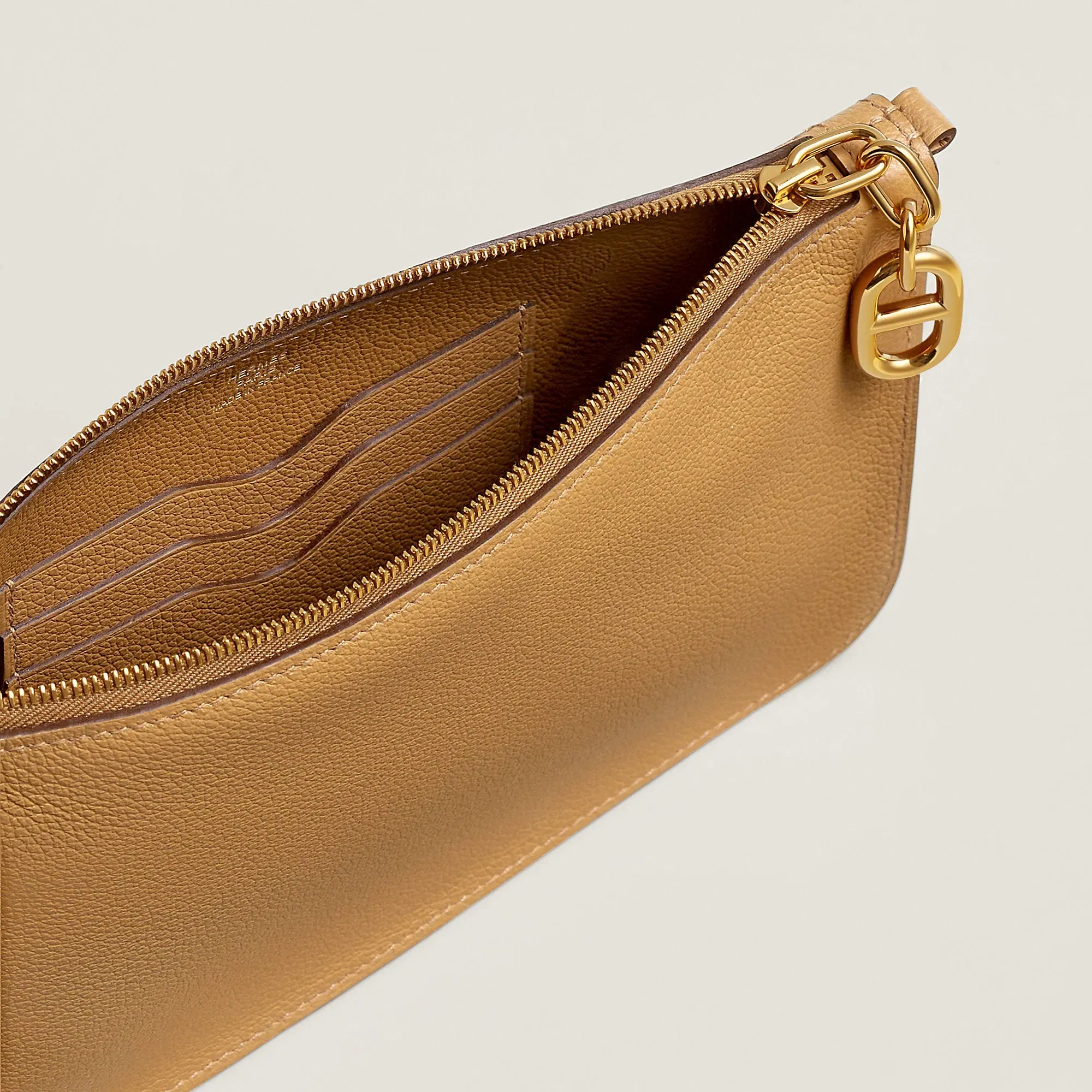 Hermes Zipengo Chaine D'Ancre To Go Pouch Biscuit