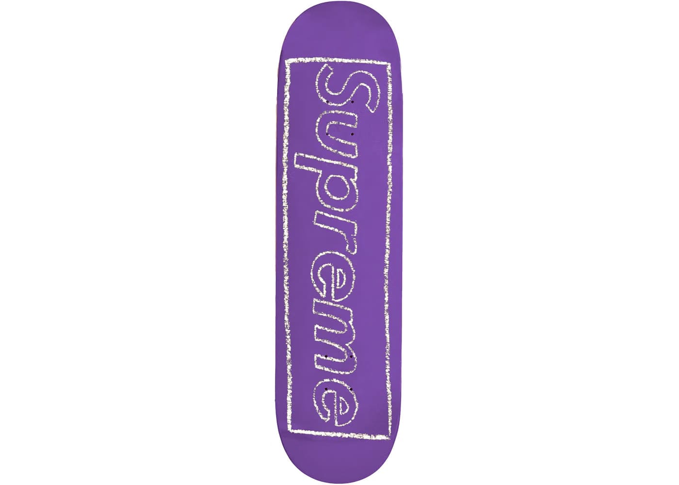 Supreme Kaws Chalk Logo Skateboard Deck Purple
