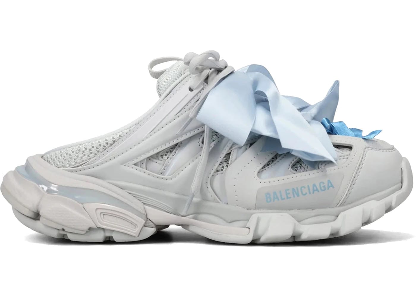 Balenciaga Track Mule Grey Light Blue Womens