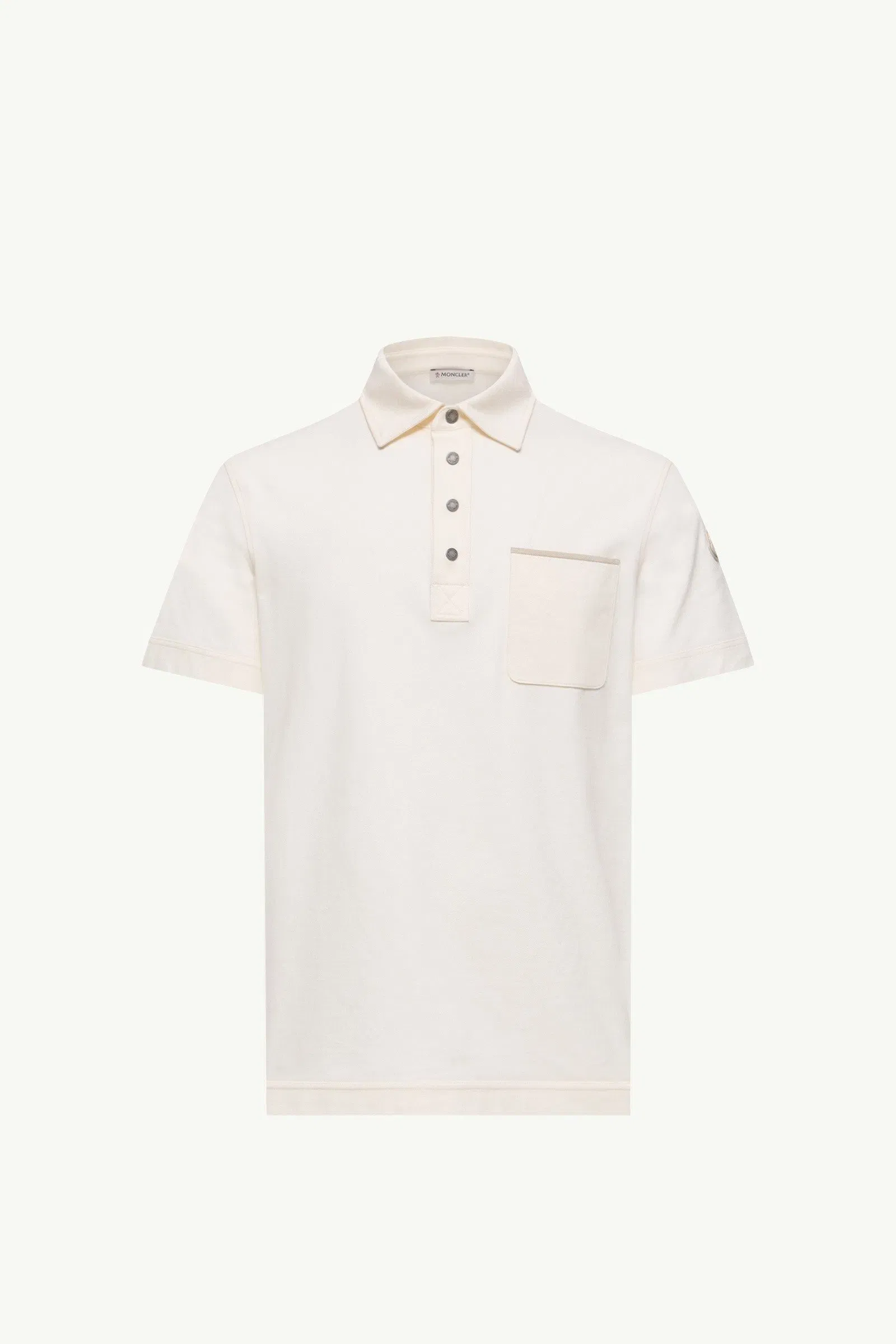 Moncler Cotton Piquet Polo Shirt White White