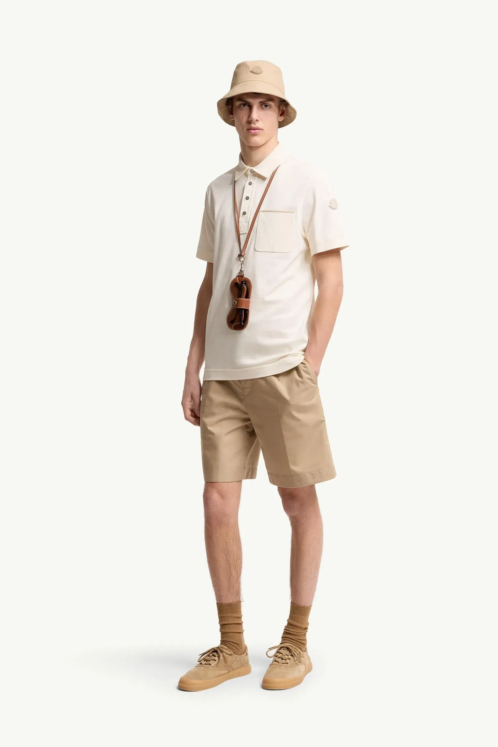 Moncler Cotton Piquet Polo Shirt White White