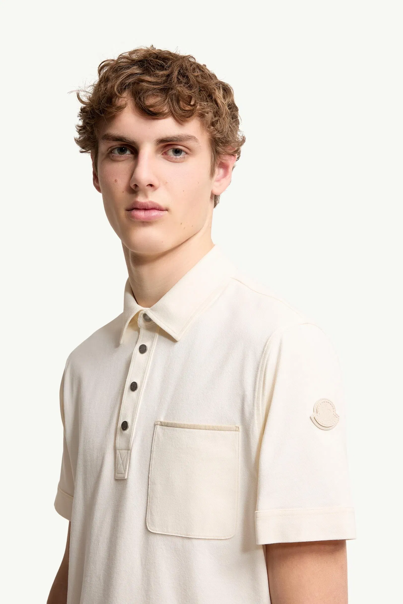 Moncler Cotton Piquet Polo Shirt White White