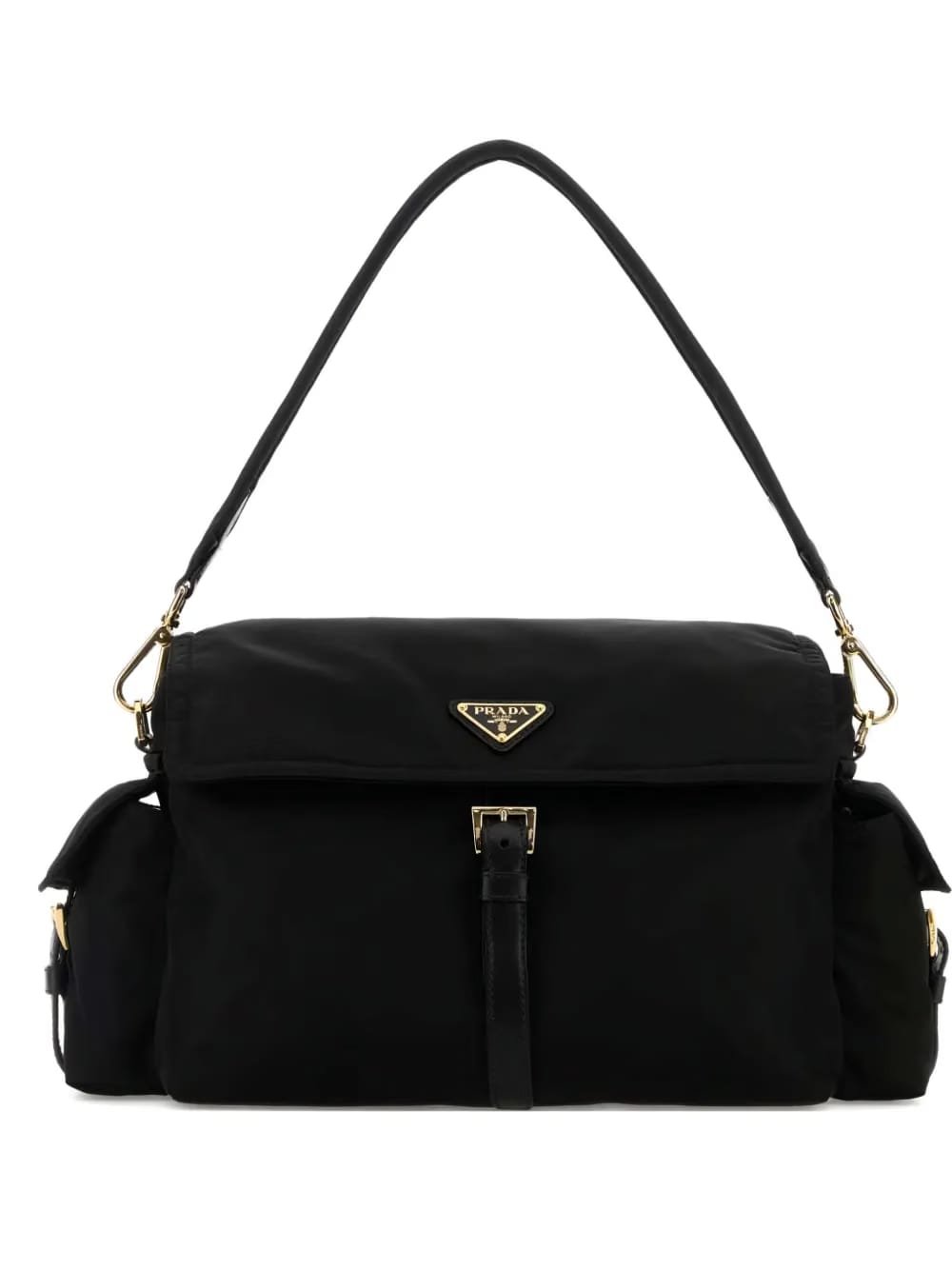 Re-Nylon flap-pocket shoulder bag