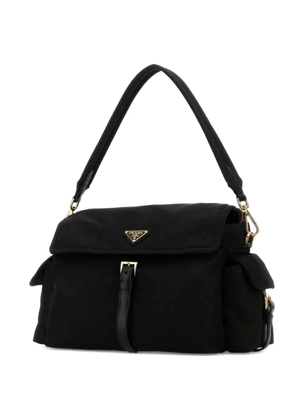 Re-Nylon flap-pocket shoulder bag