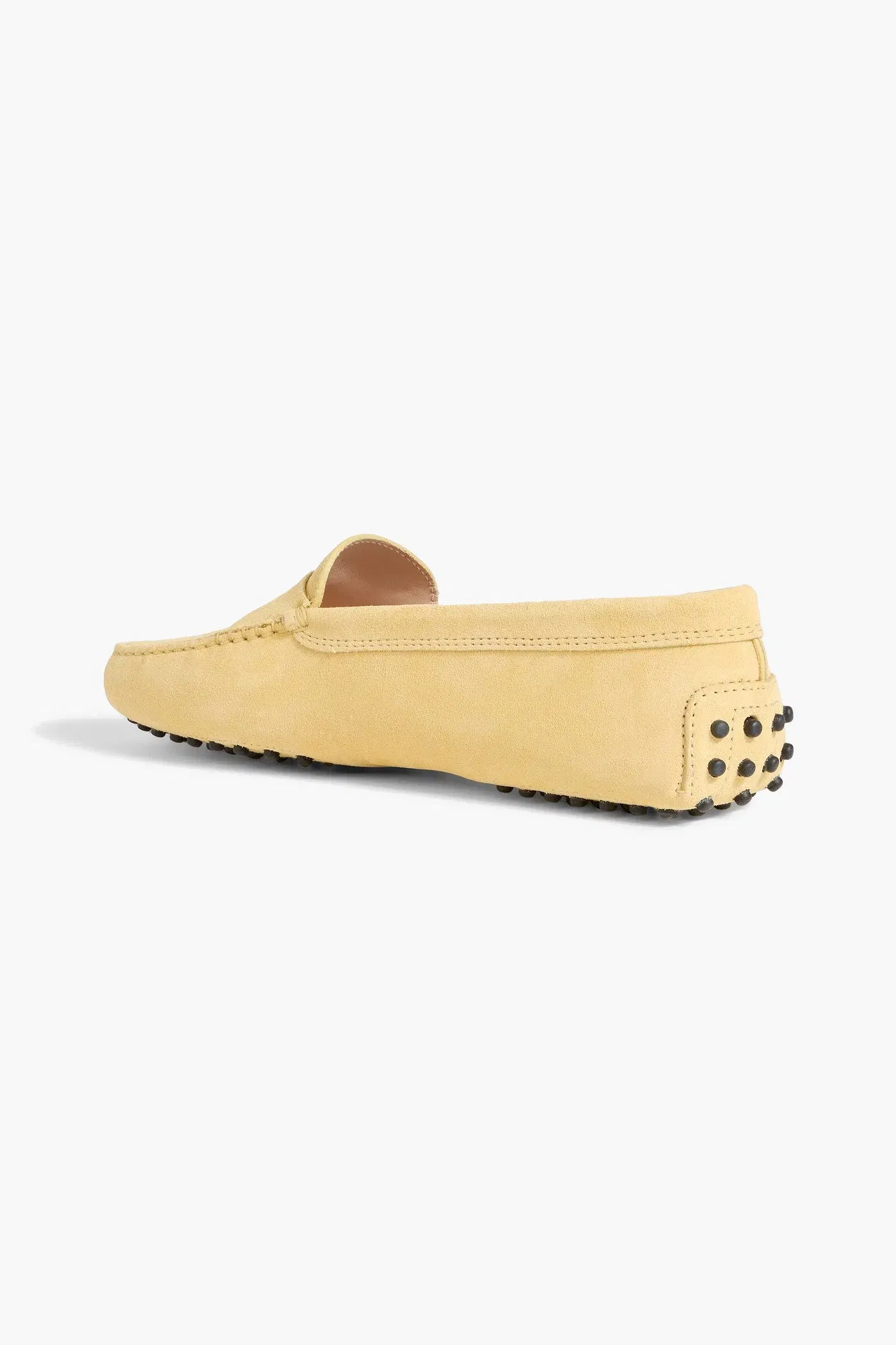 Tod's Gommino Suede Loafers Pastel Yellow Women's