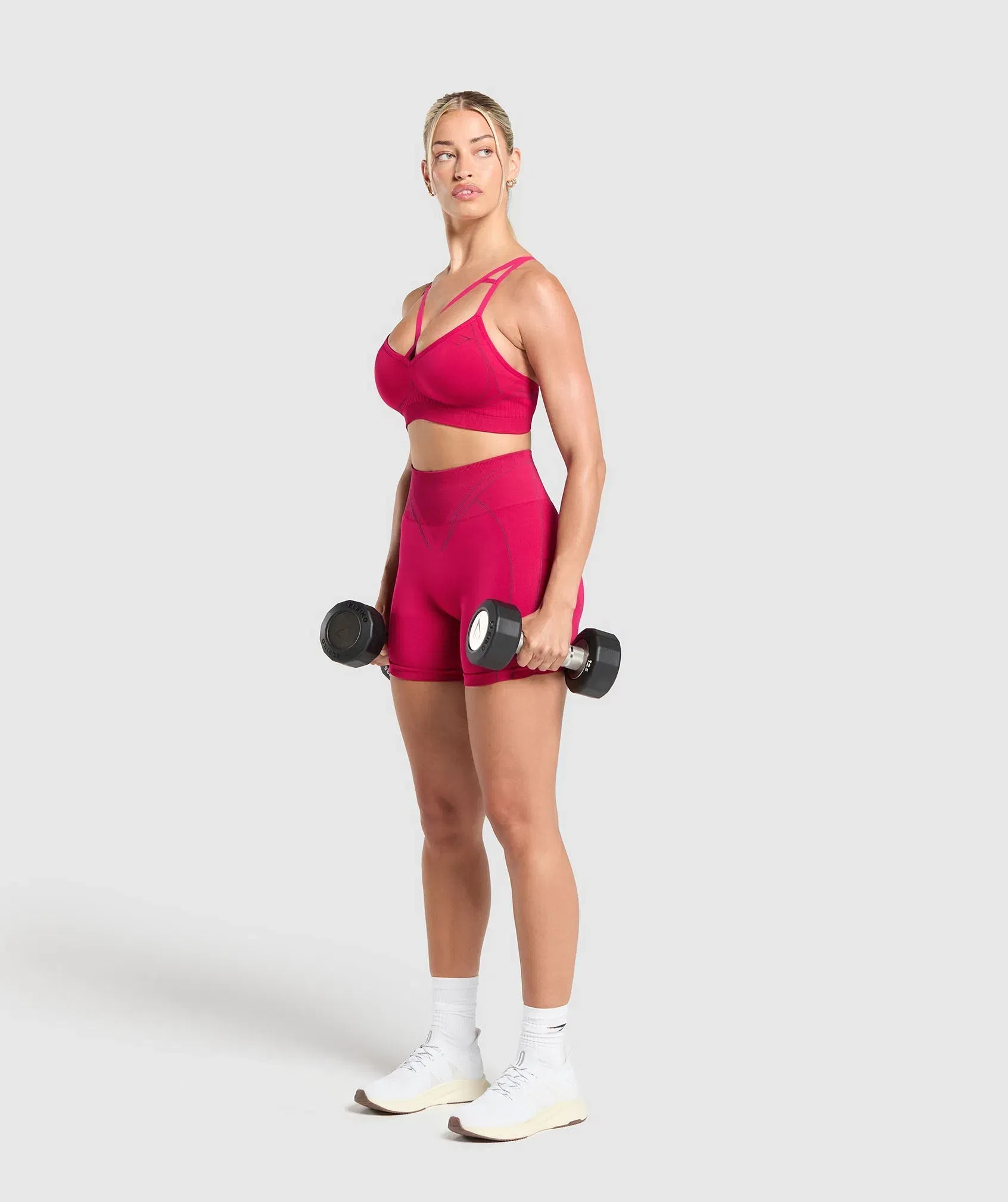 Women's Gymshark Apex Contrast Sports Bra Build Pink
