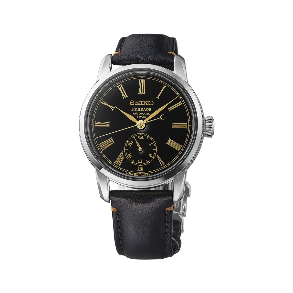 Seiko Presage Classic Series In Urushi Black With Roman Numerals - Black - SPB499J1