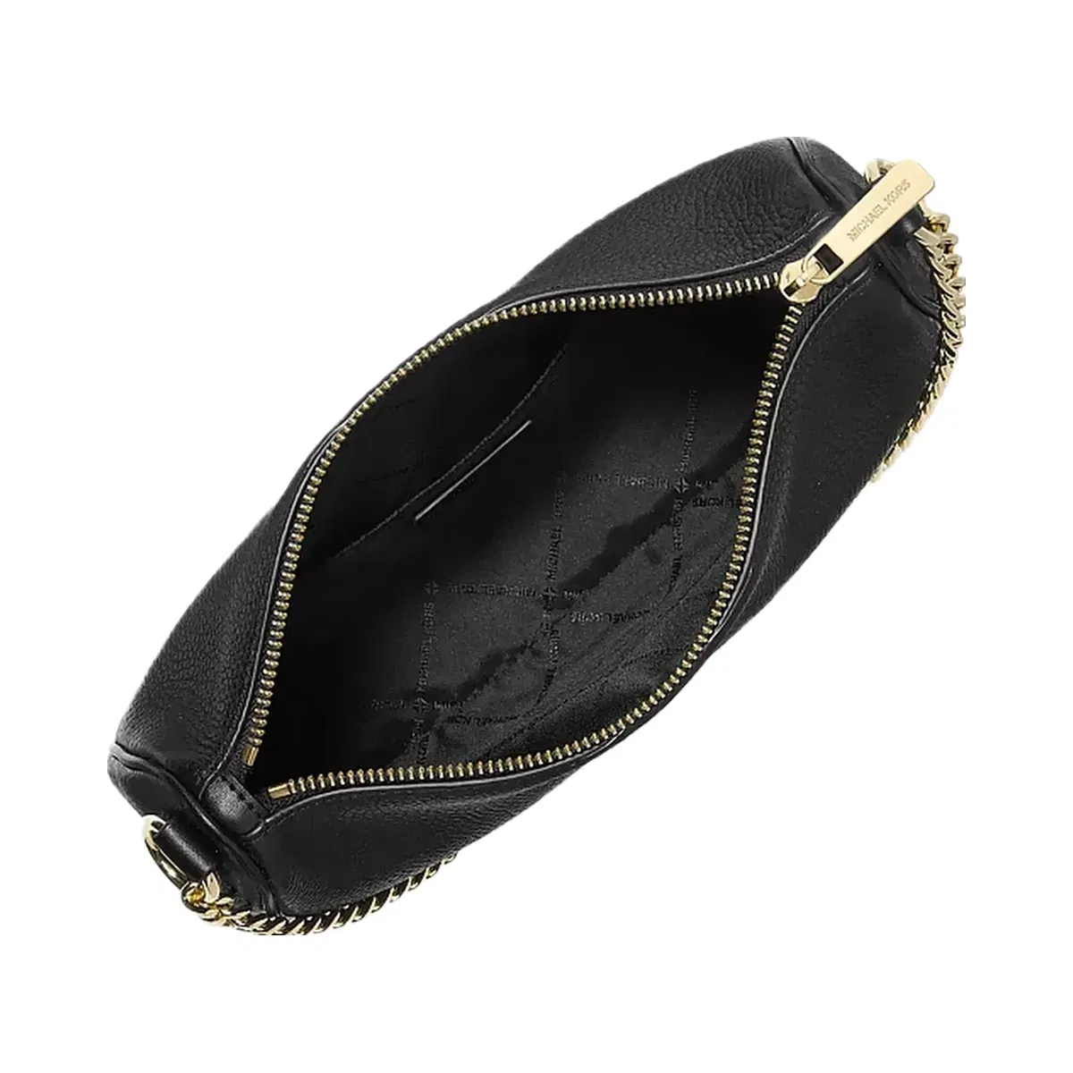 Michael Kors Carmela Medium Pebbled Leather Convertible Crossbody Bag Black