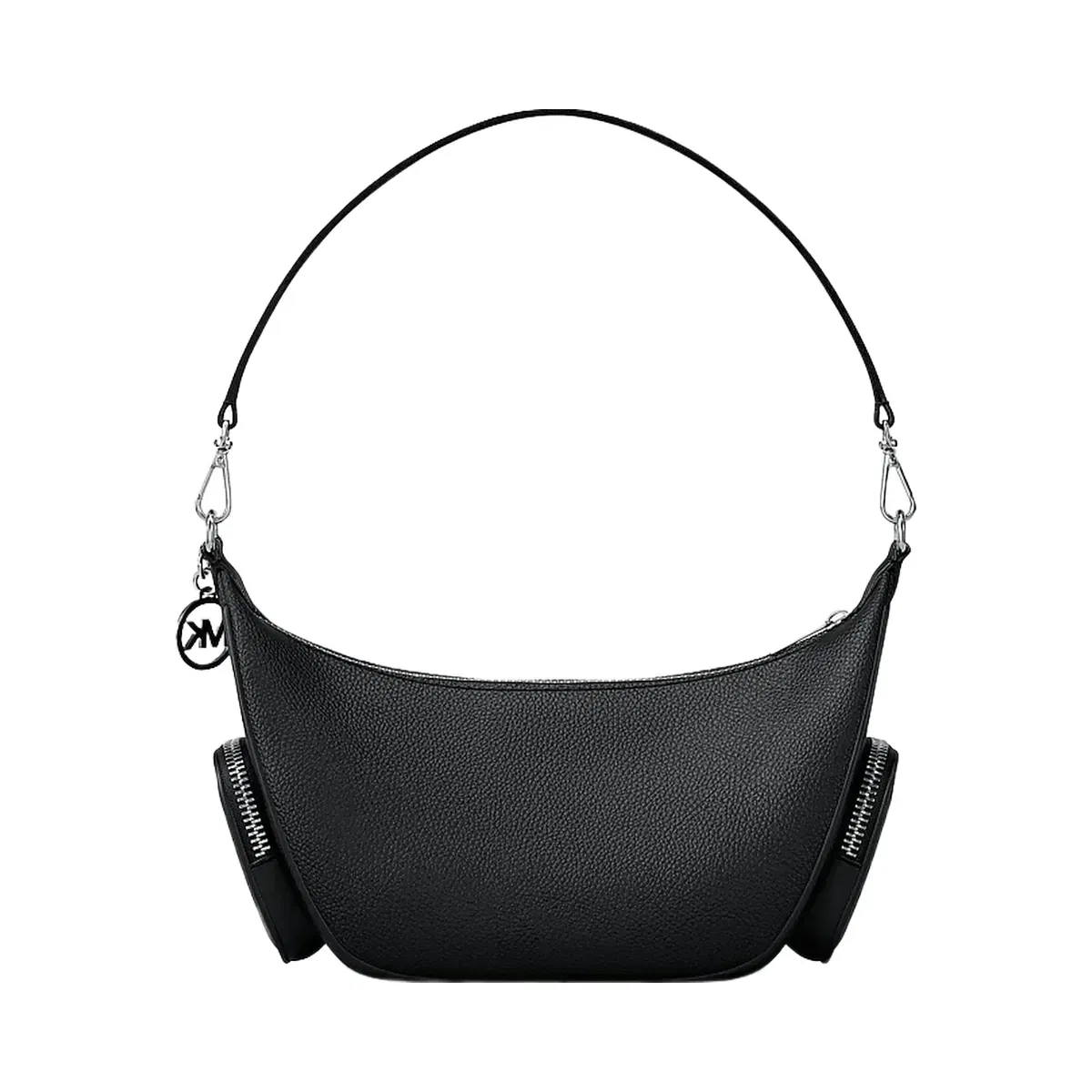 Michael Kors Merritt Small Pebbled Leather Convertible Crossbody Bag Black