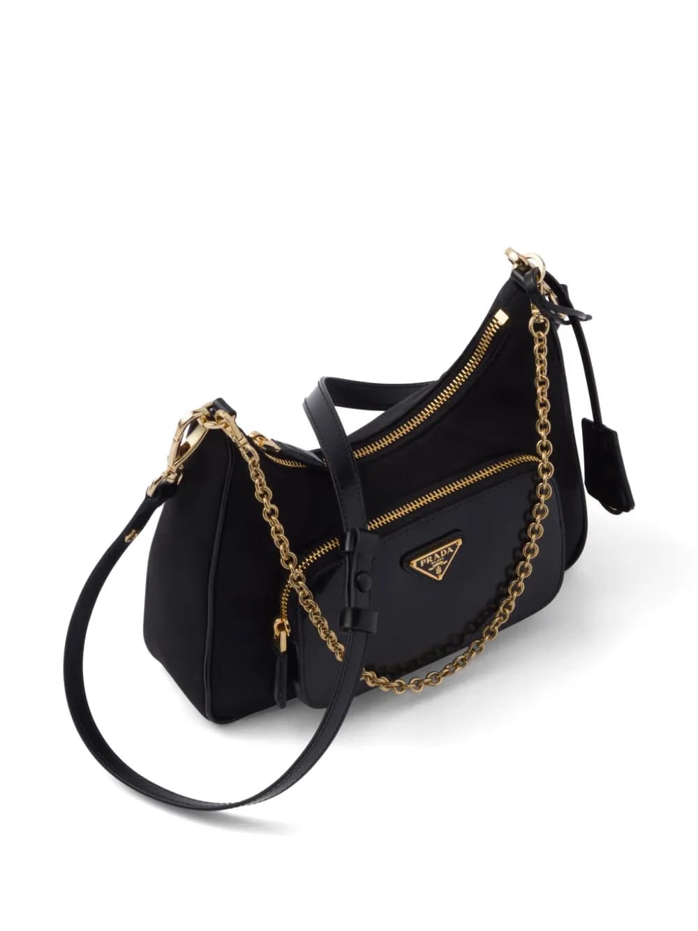 triangle-logo shoulder bag