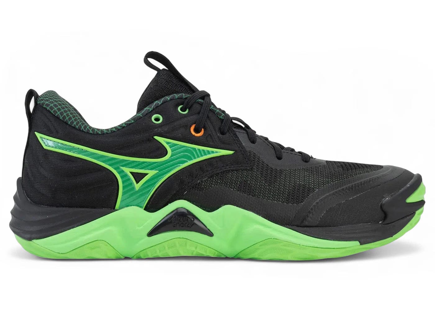 Mizuno Wave Momentum Elite Black Glowing Apple Mandarin Orange