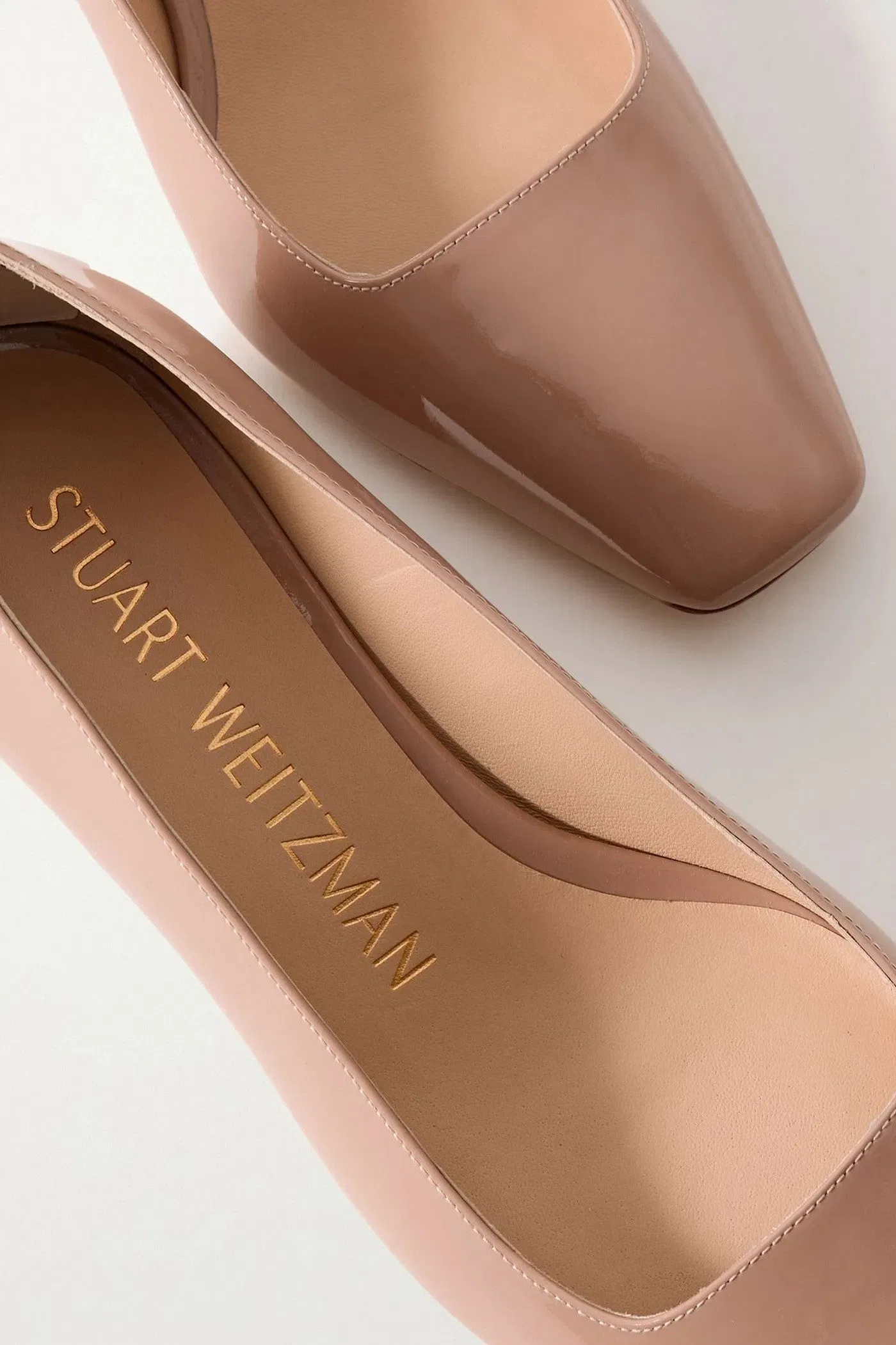Stuart Weitzman Vera Patent-Leather Pumps Neutral Women's