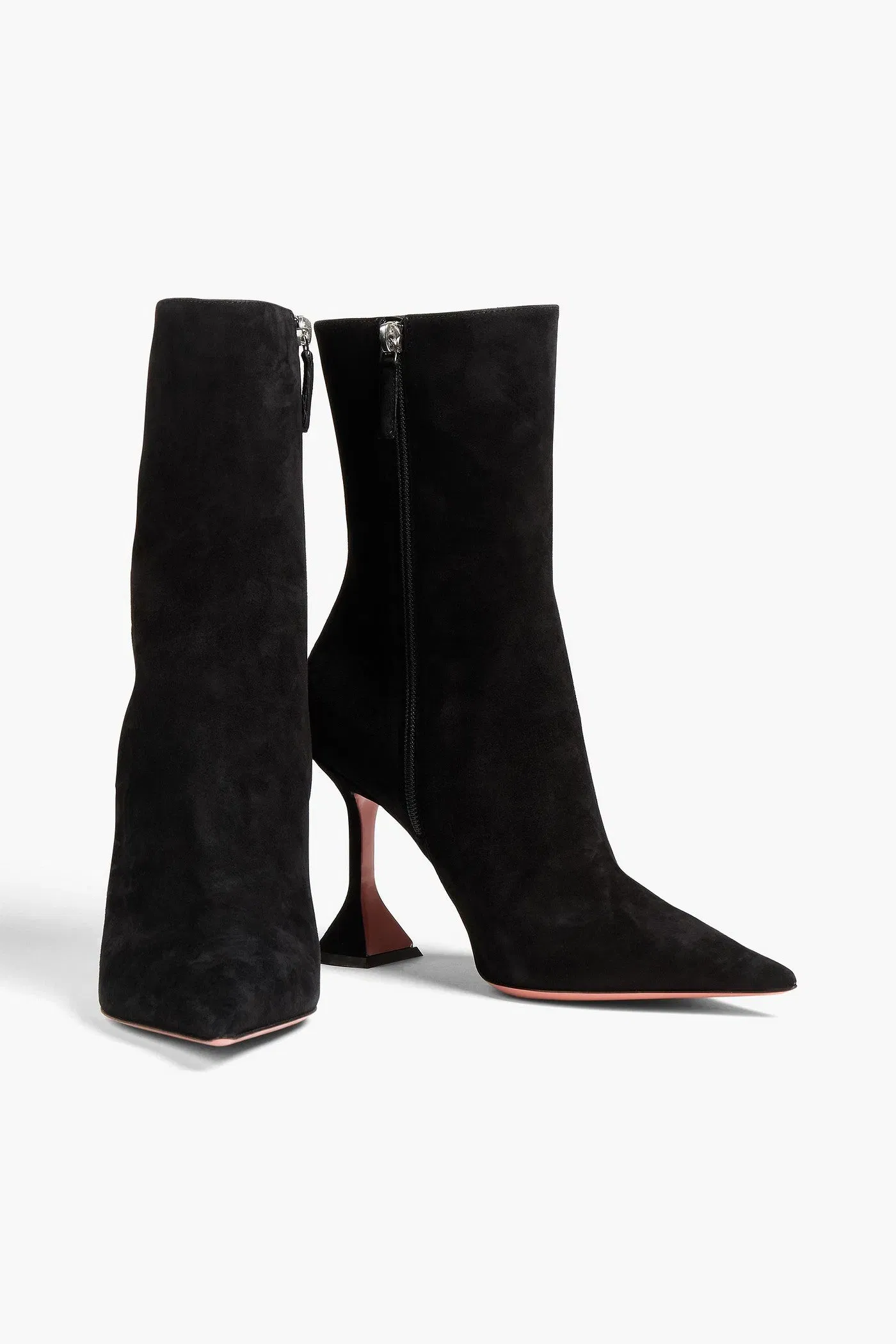 Amina Muaddi Giorgia Studded Ankle Boots Black Women's