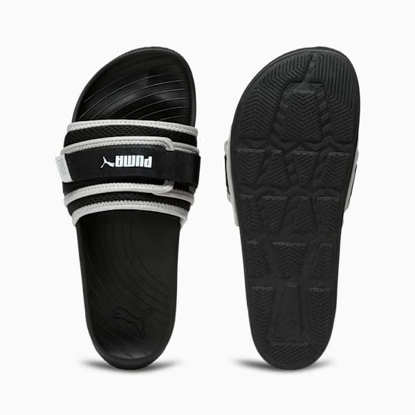Puma Puma Softridepro Leadpuff Slip-On Slides Puma Black-Puma White-Smokey Gray