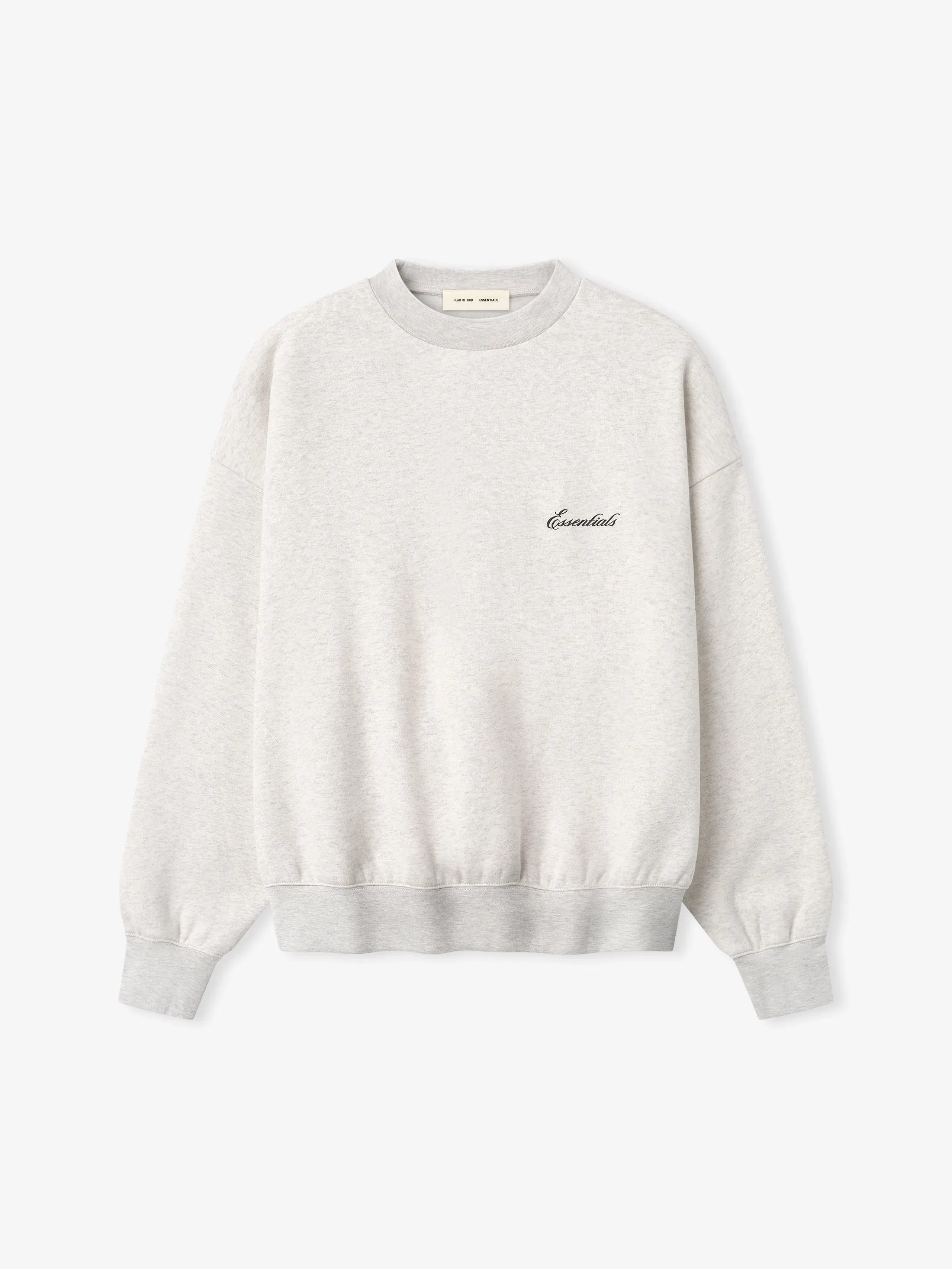 Essentials Signature Ss26 Classic Crewneck Sweatshirt Oatmeal Heather