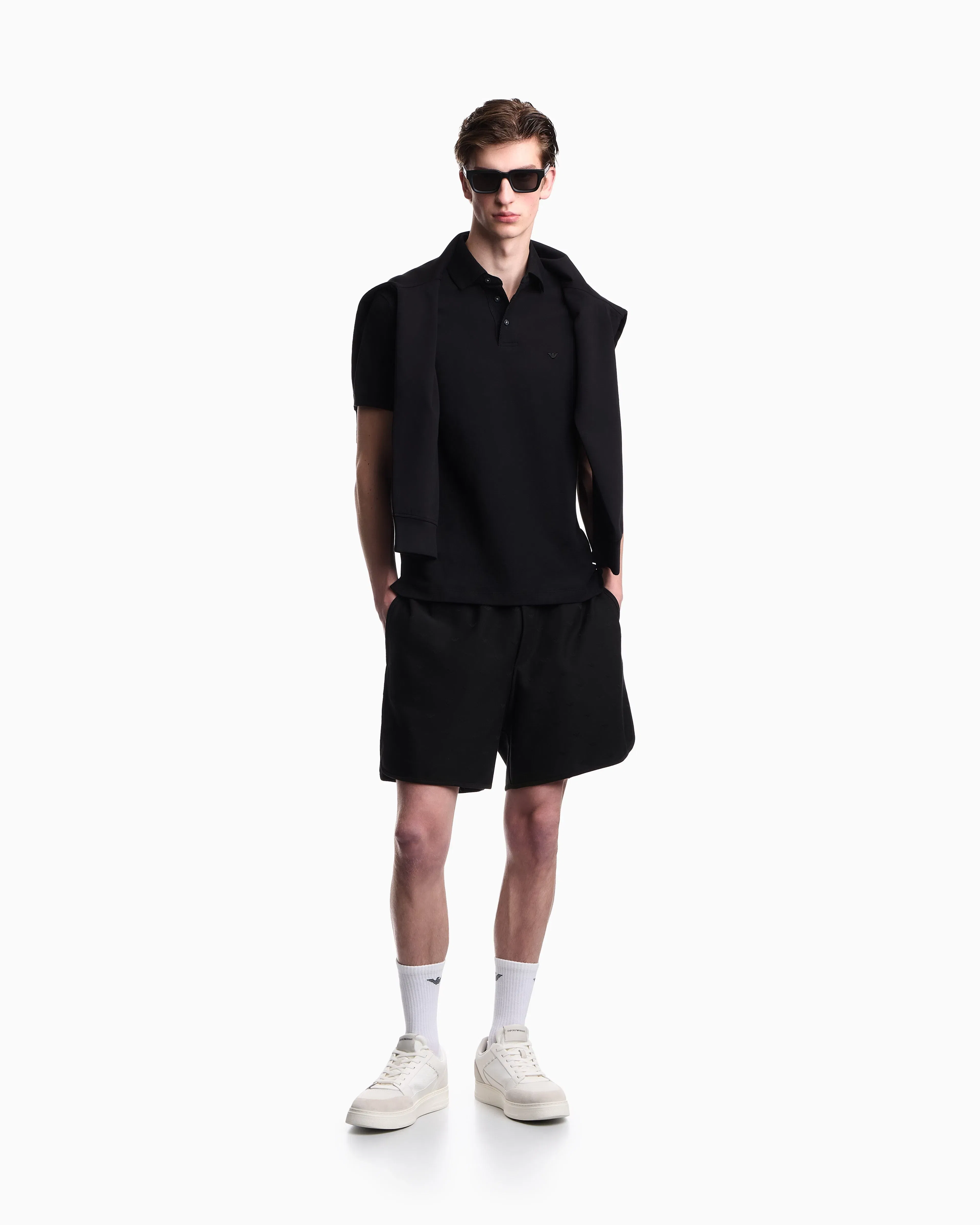 Emporio Armani Regular fit piqué polo shirt