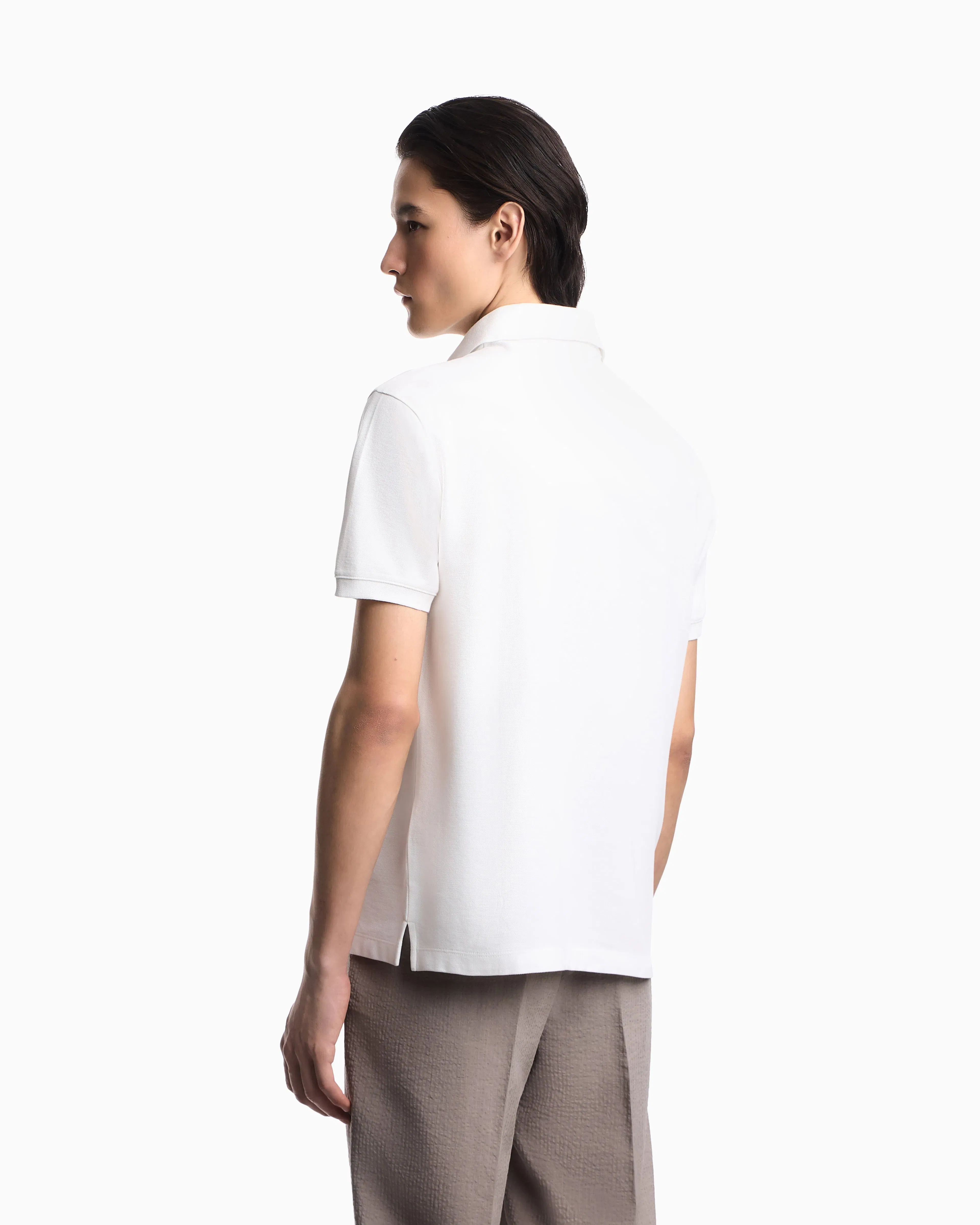 Emporio Armani Regular fit piqué polo shirt