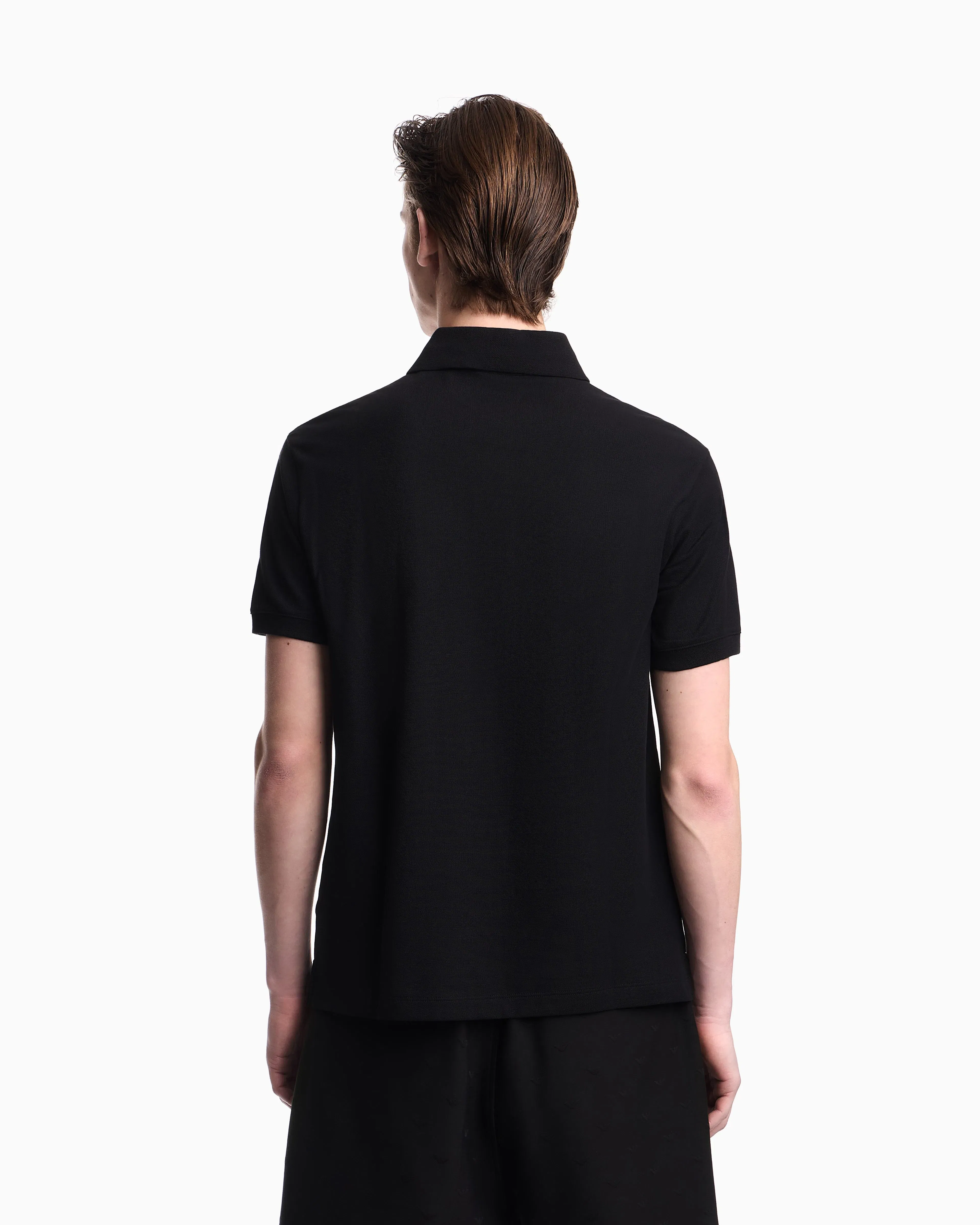Emporio Armani Regular fit piqué polo shirt
