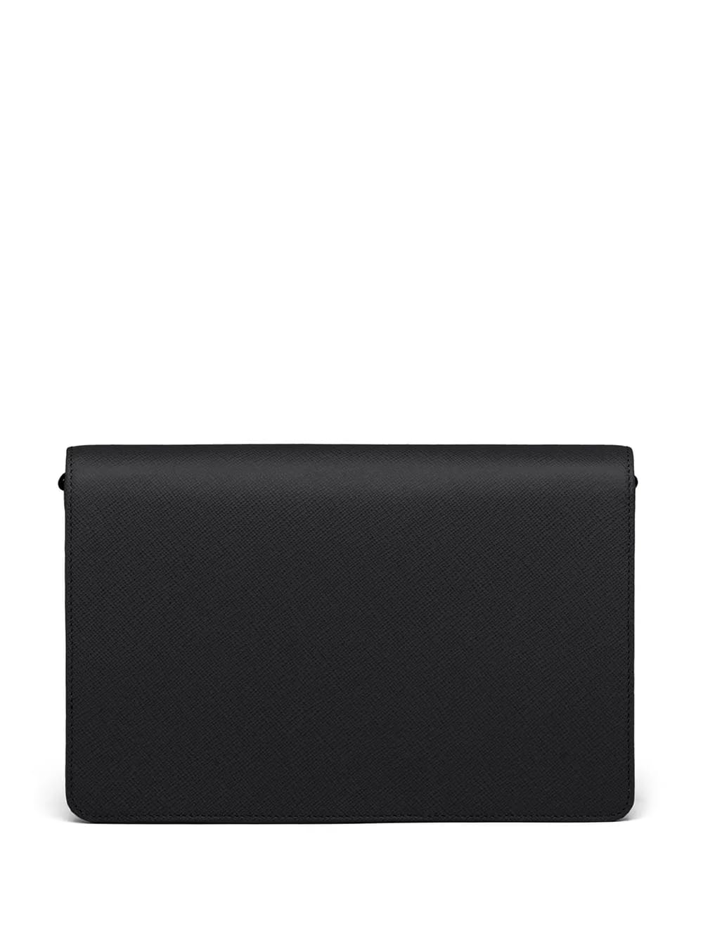 logo-lettering Saffiano leather shoulder bag
