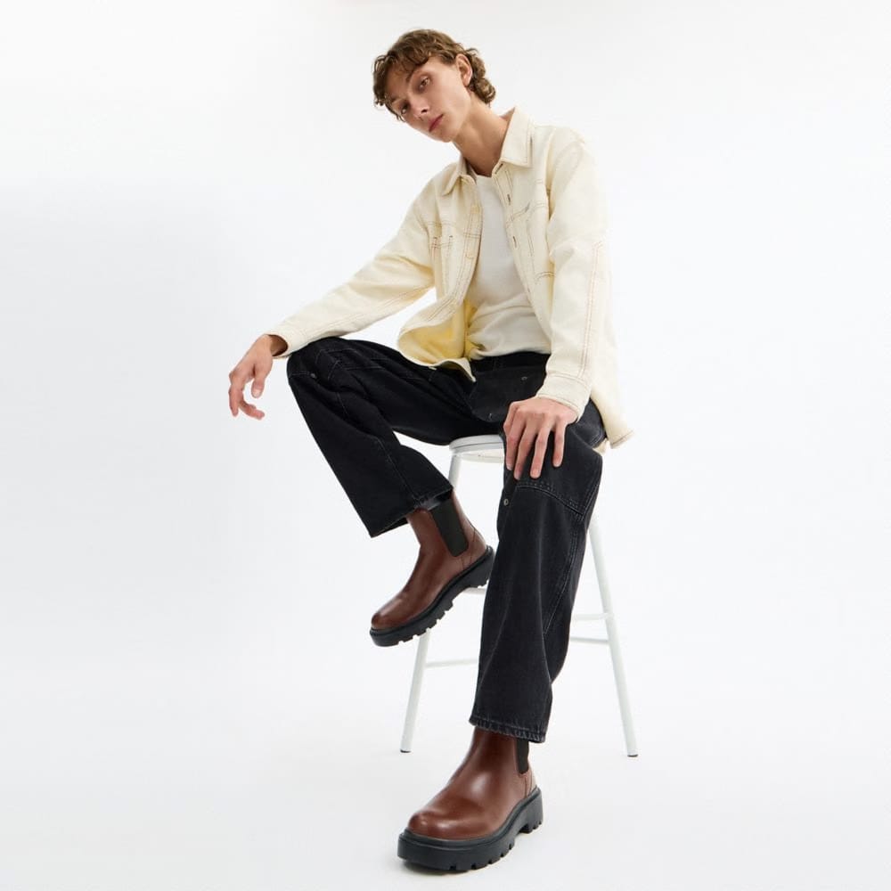 Men's Coach Chelsea Boot Vintage Brown Black