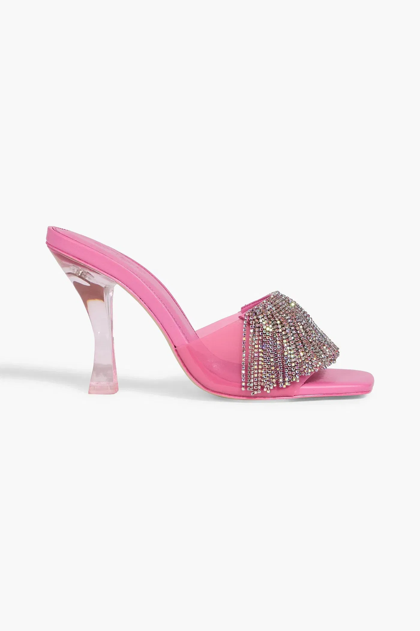Cult Gaia Lana Crystal-Embellished Pvc Mules Pink Women's