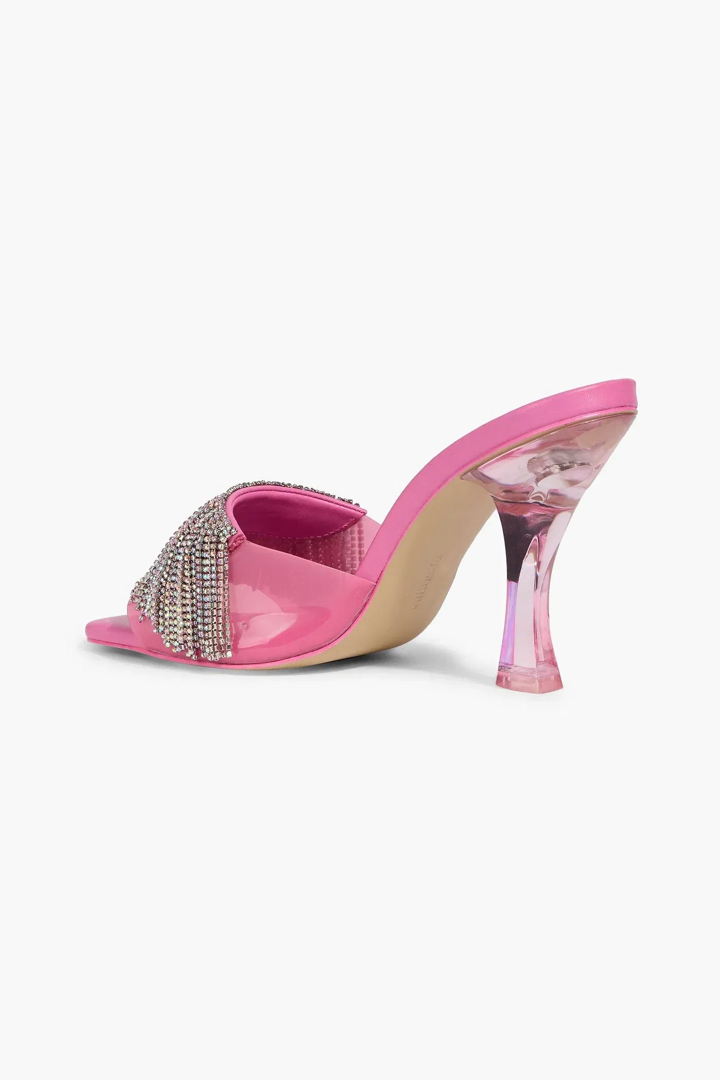 Cult Gaia Lana Crystal-Embellished Pvc Mules Pink Women's