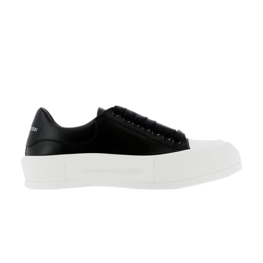 Alexander McQueen Wmns Deck Plimsoll 'Black White'