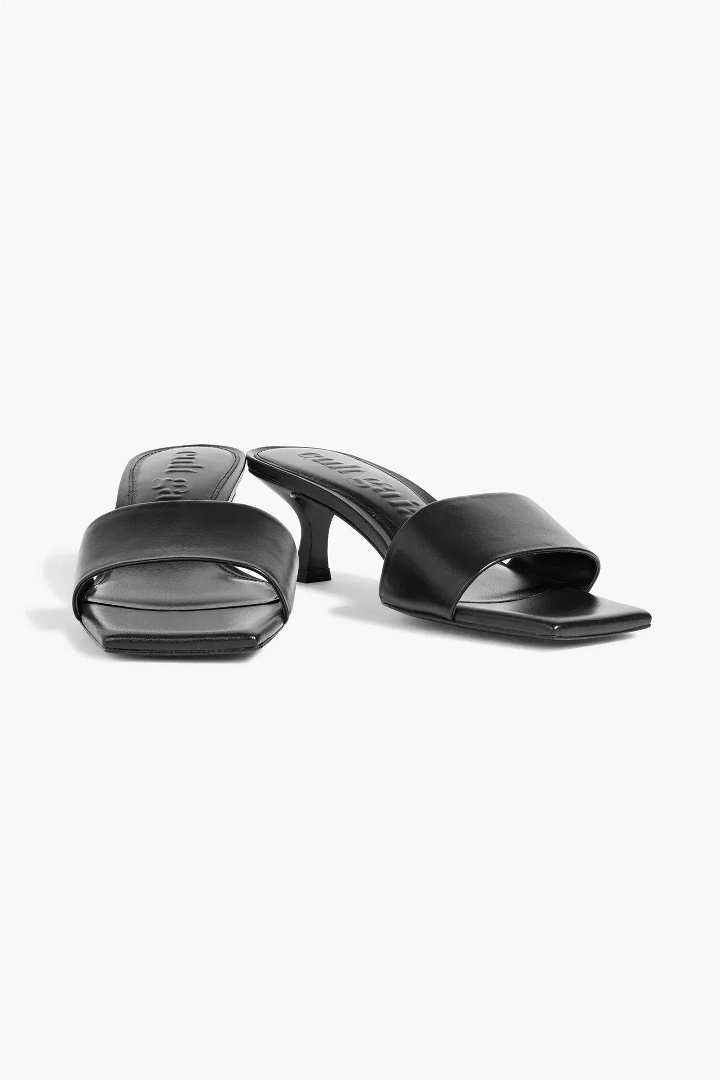 Cult Gaia Ada Leather Mules Black Women's